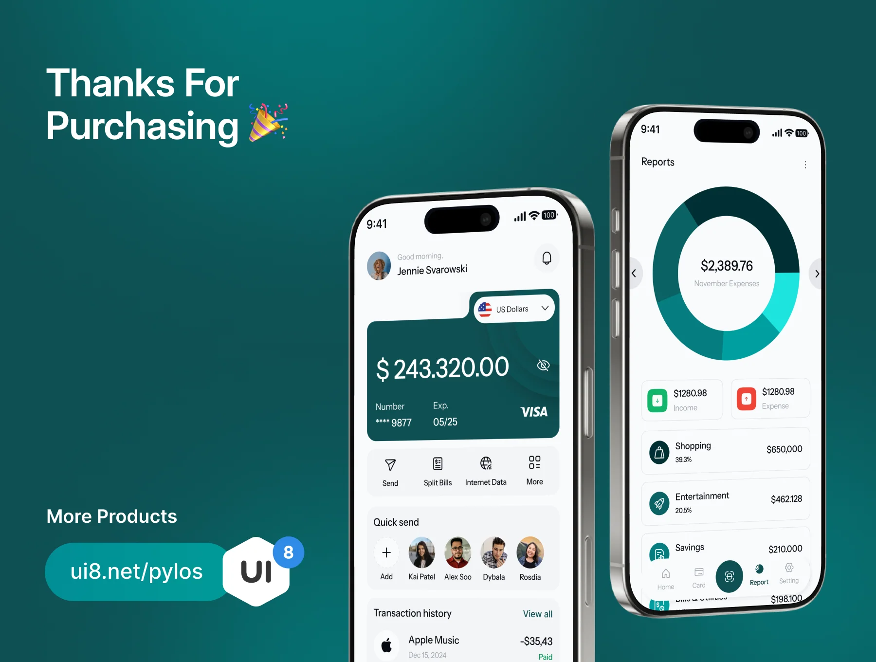 Fundify - E-Wallet Mobile App UI Kit 8