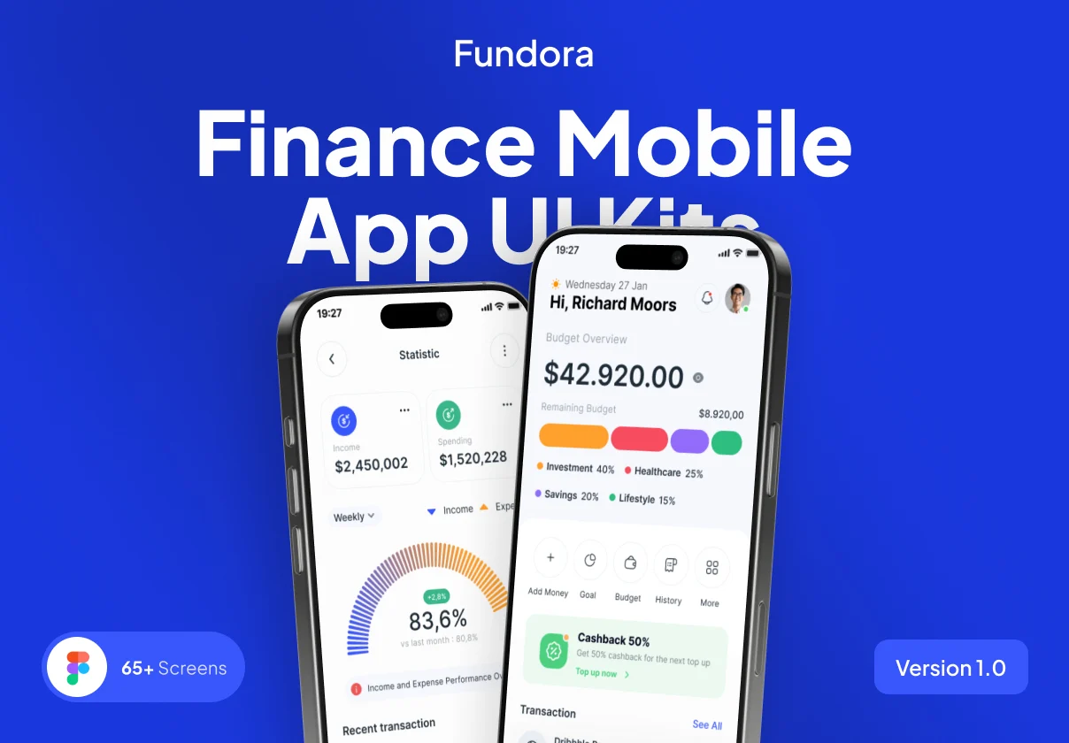 Fundora - Finance Mobile App UI Kits
