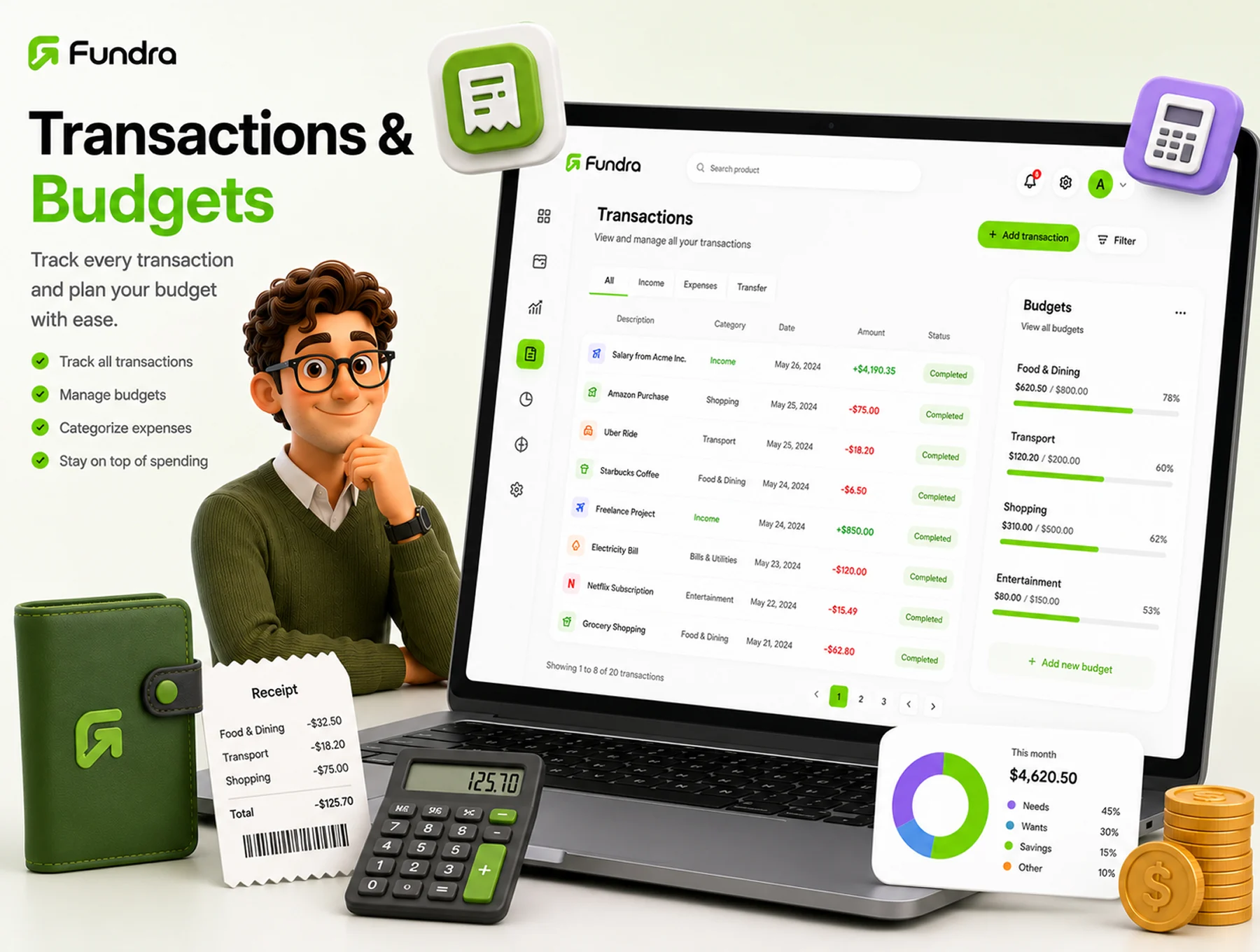 Fundra – Personal Finance Dashboard UI Kit 6