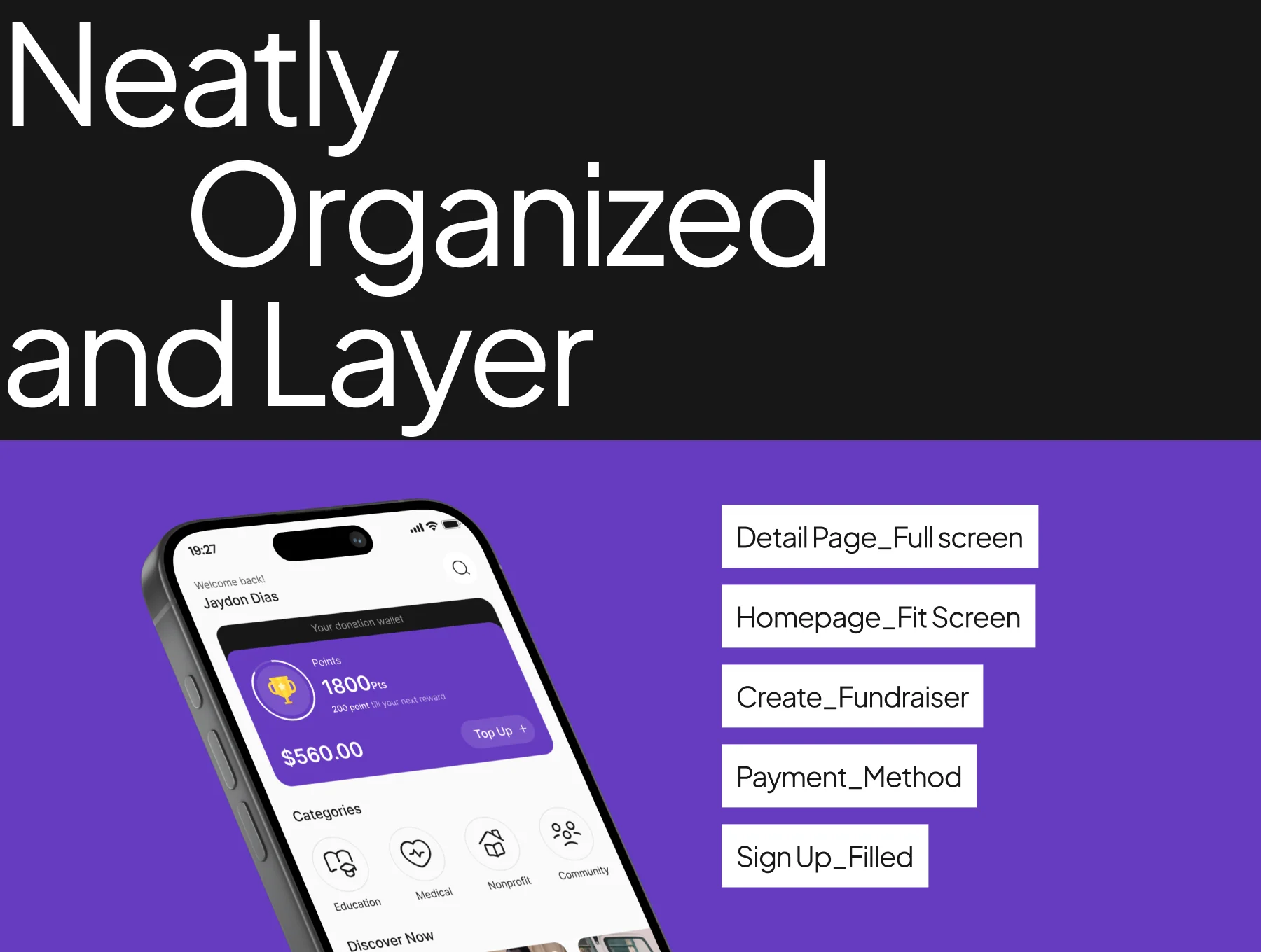 Fundraising App UI Kit 4