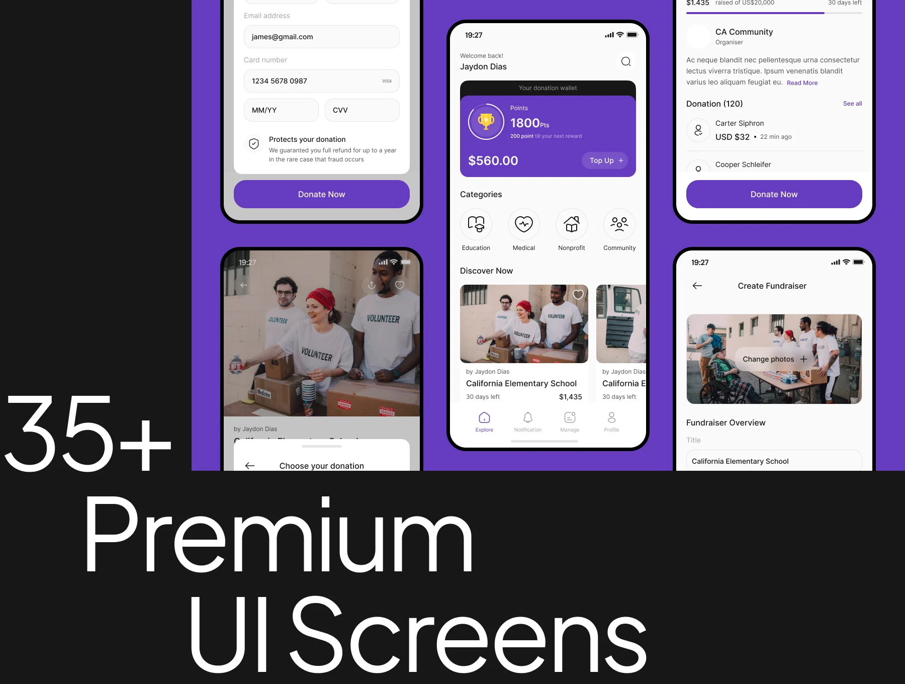 Fundraising App UI Kit 5