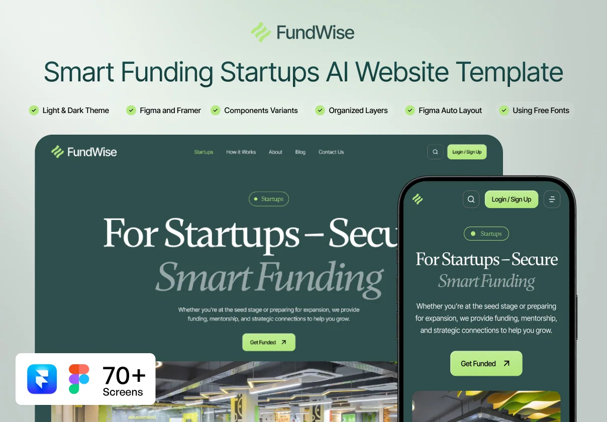 FundWise - Smart Funding Startups AI with Framer