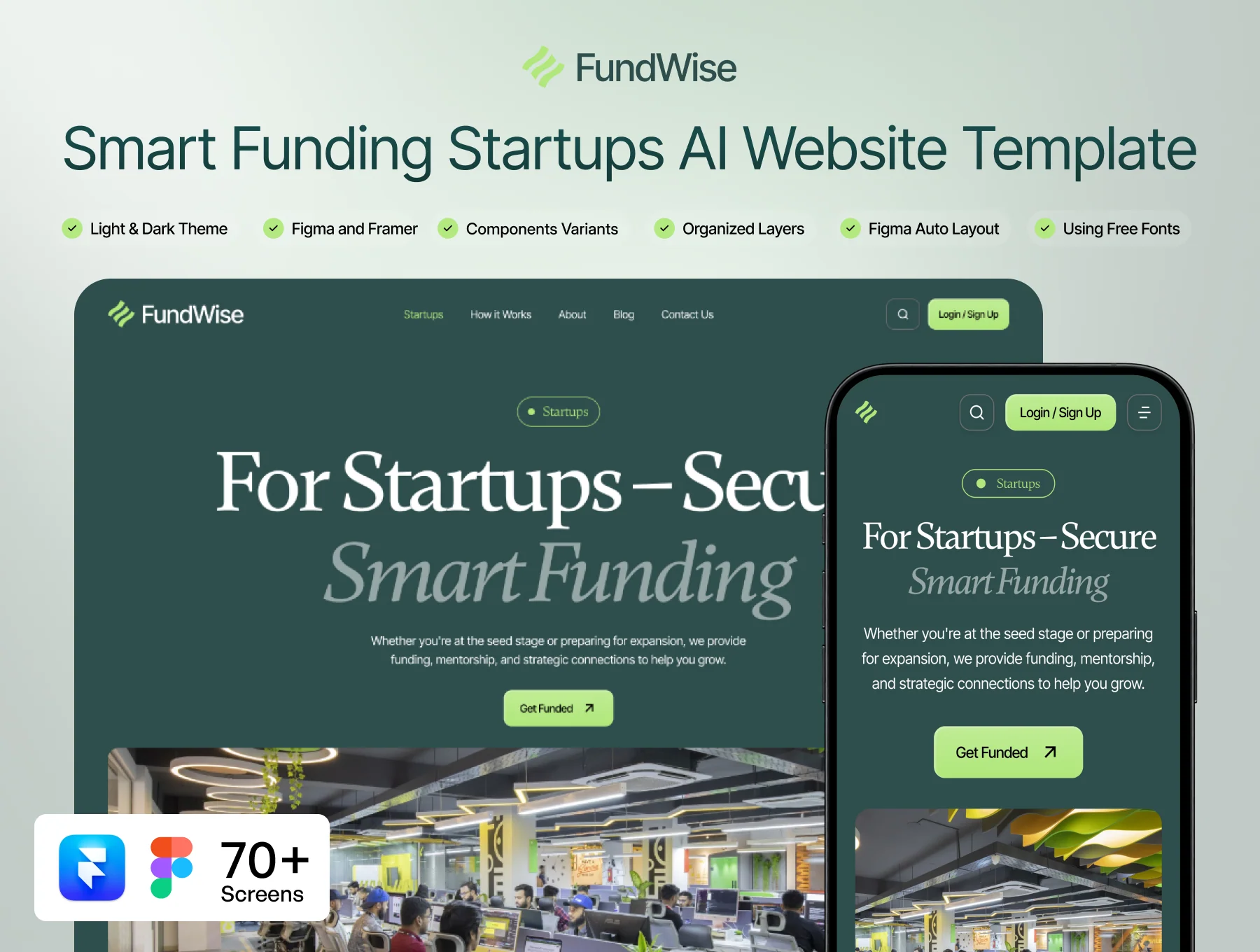 FundWise - Smart Funding Startups AI with Framer