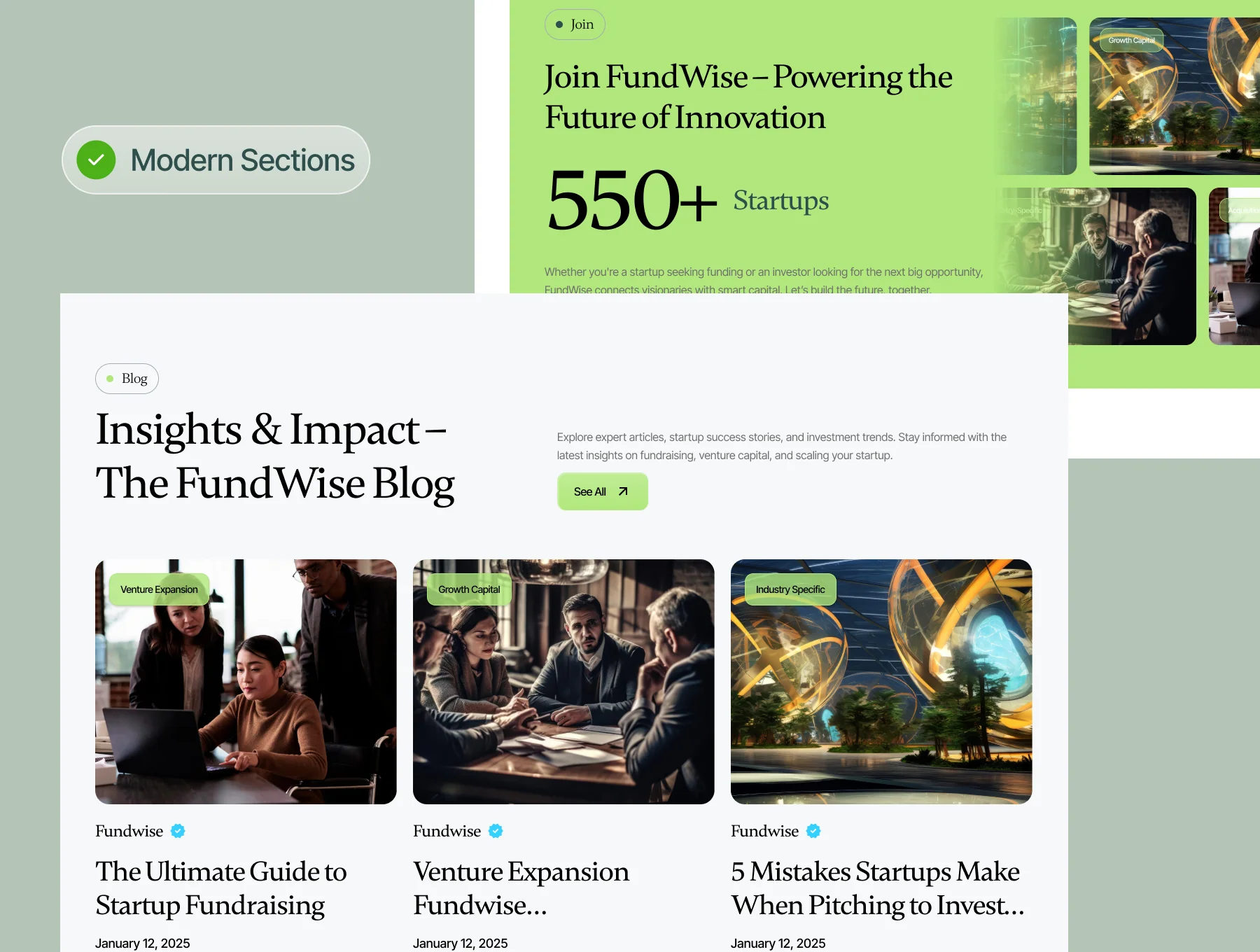 FundWise - Smart Funding Startups AI with Framer 3