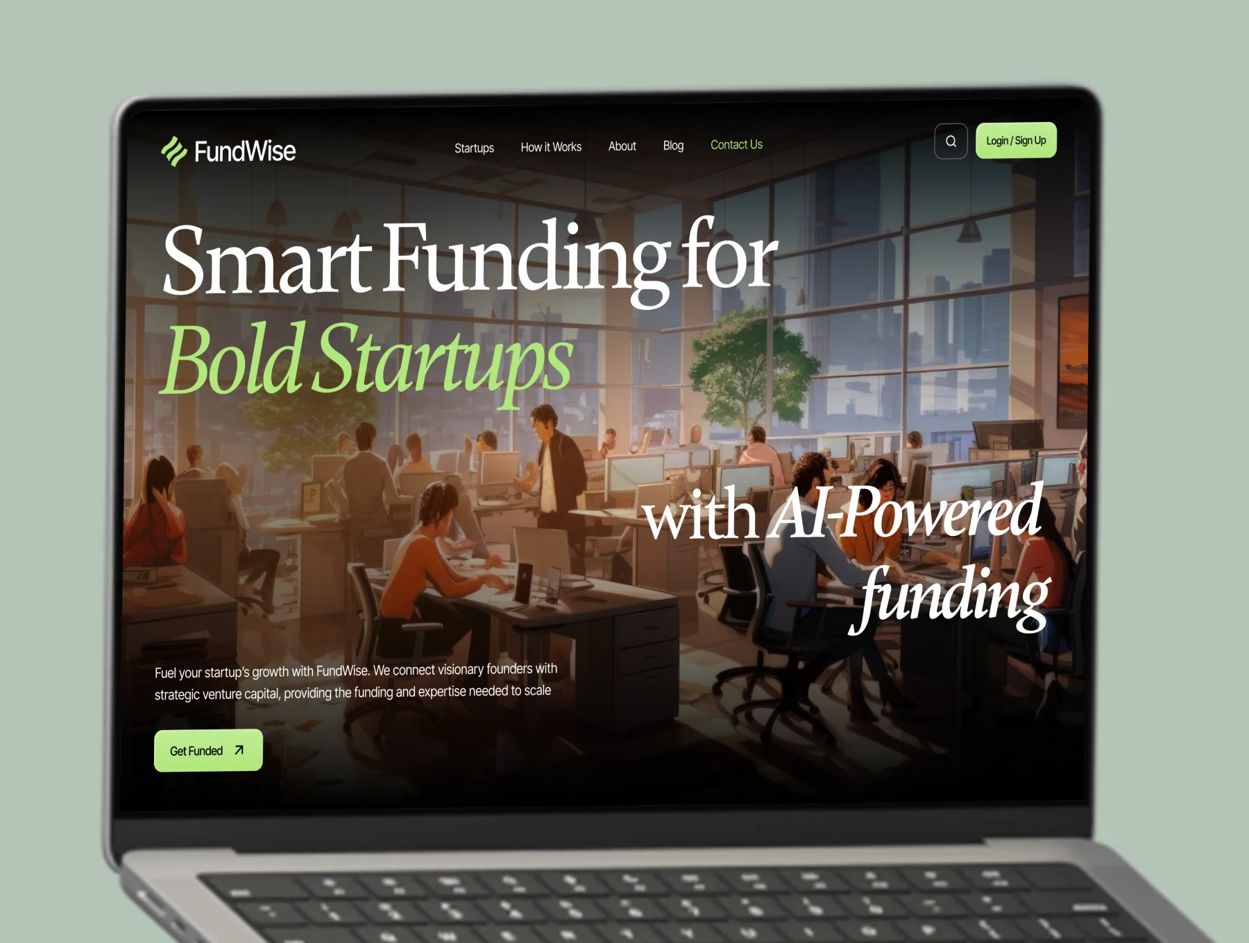 FundWise - Smart Funding Startups AI with Framer 6