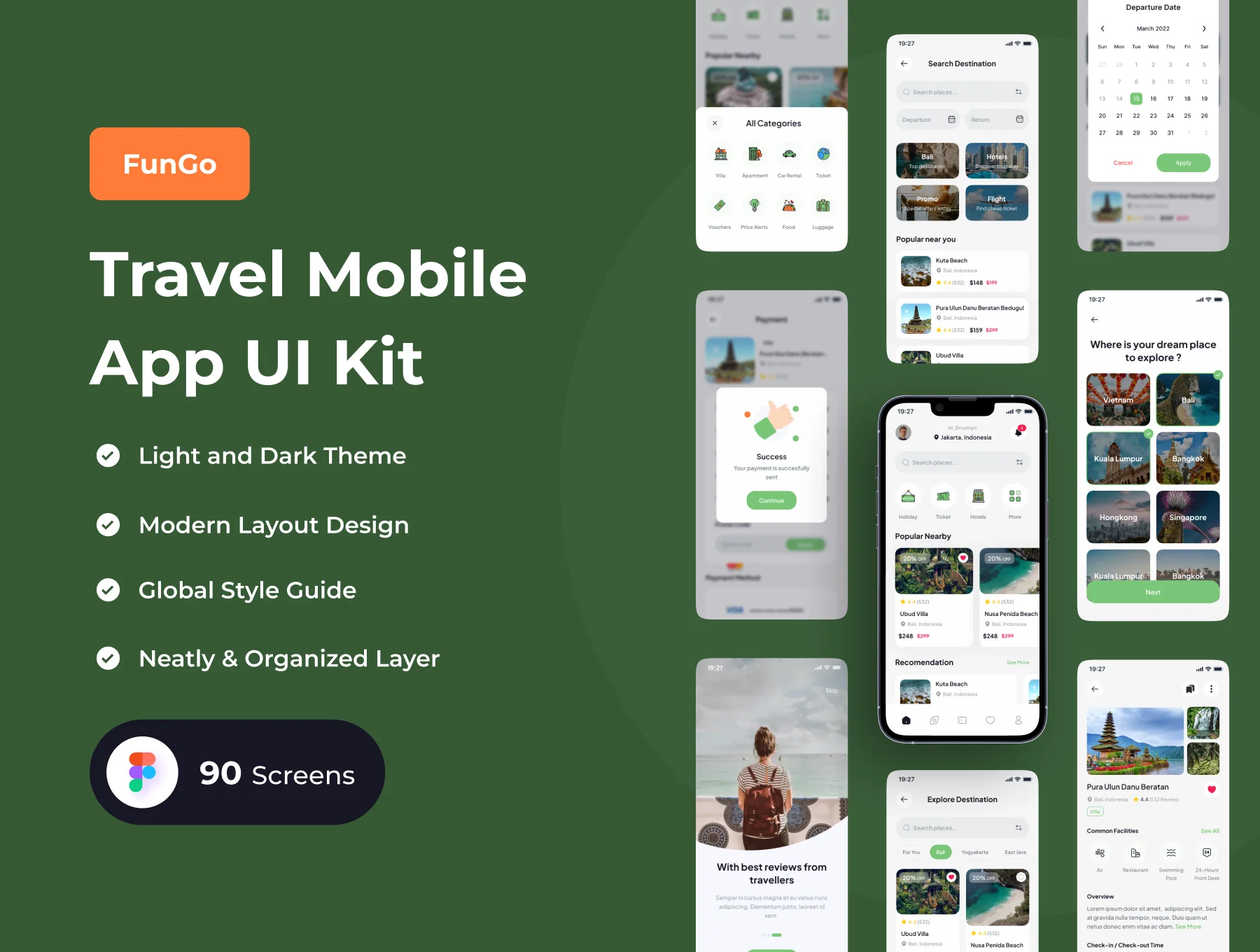 FunGo - Travel Mobile App UI Kit