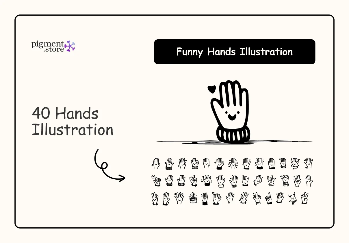 Funny Hands Illustration Pack