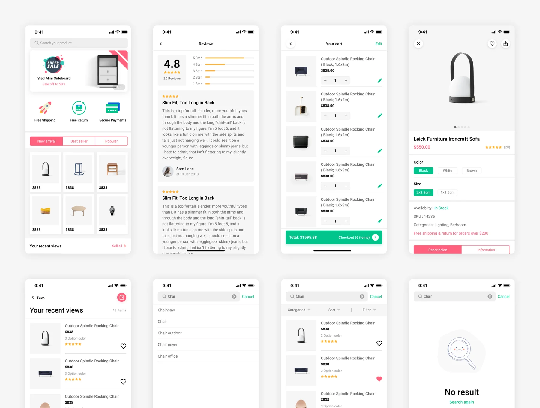 Furnikit-Furniture eCommerce Sketch Template 3