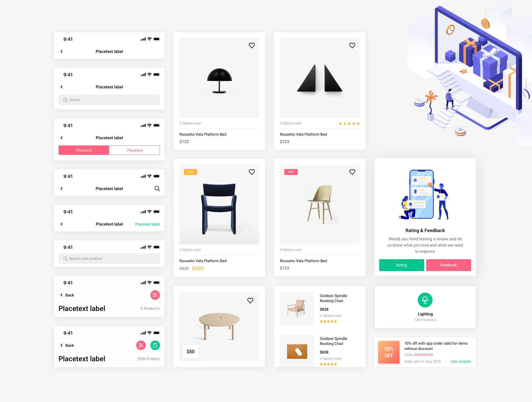 Furnikit-Furniture eCommerce Sketch Template 4