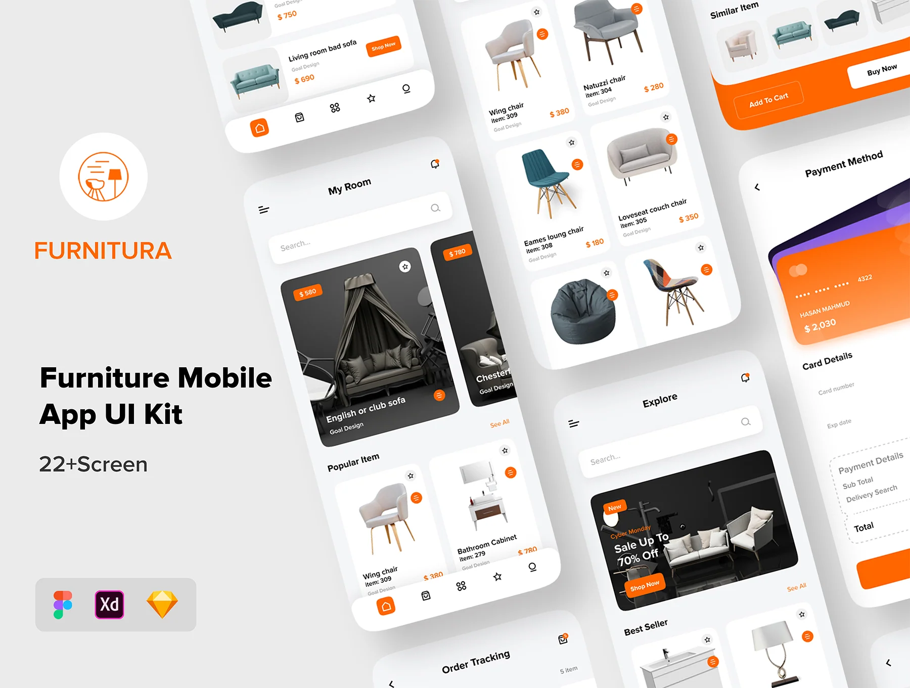 FURNITURA - Furniture Mobile App UI Kit