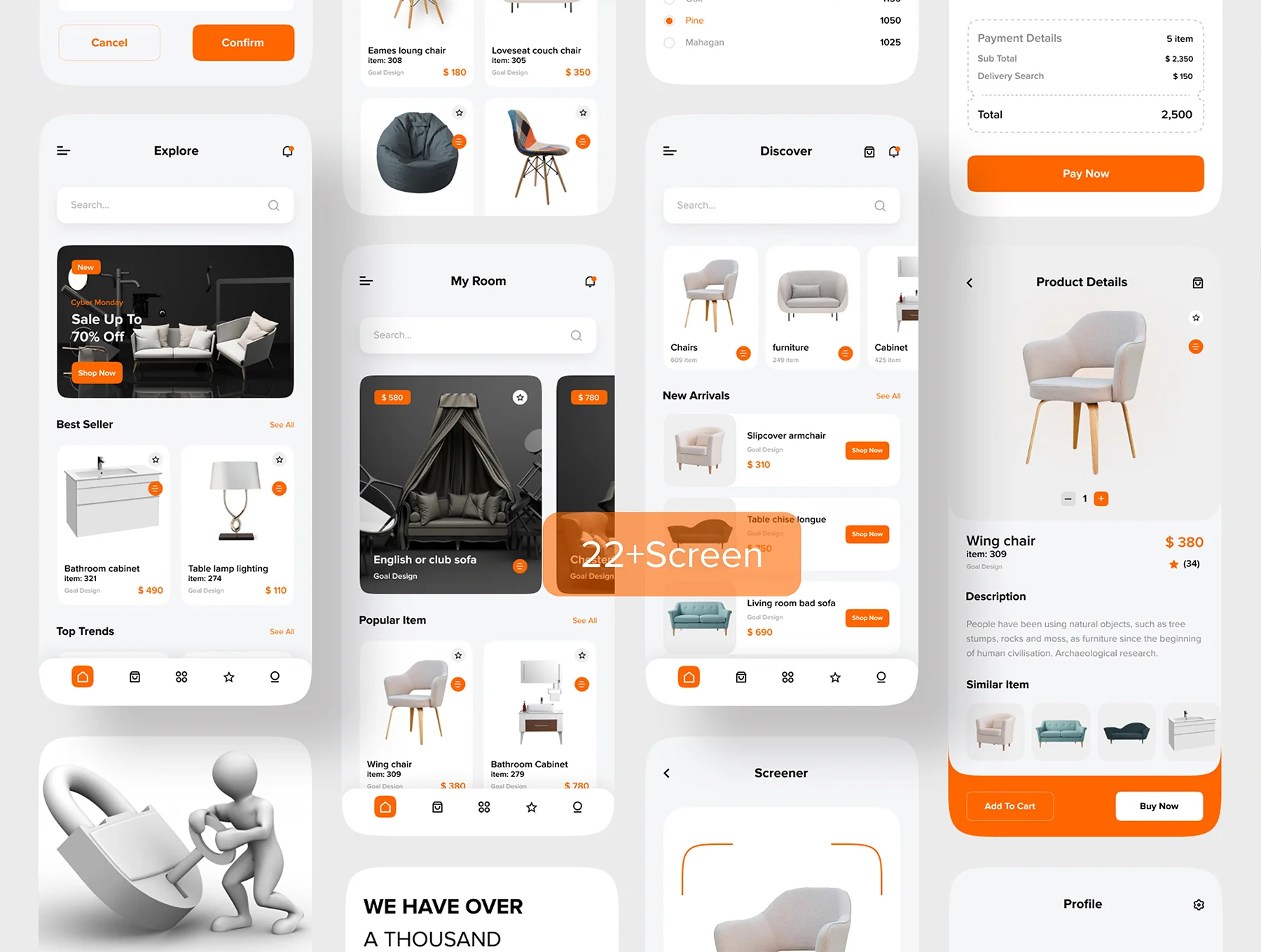 FURNITURA - Furniture Mobile App UI Kit 2