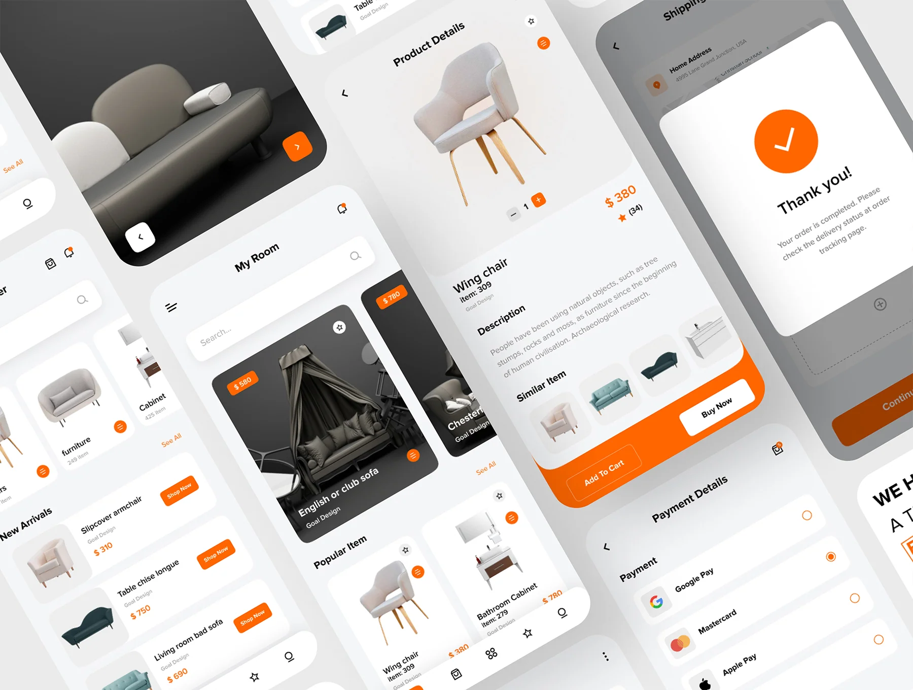 FURNITURA - Furniture Mobile App UI Kit 5