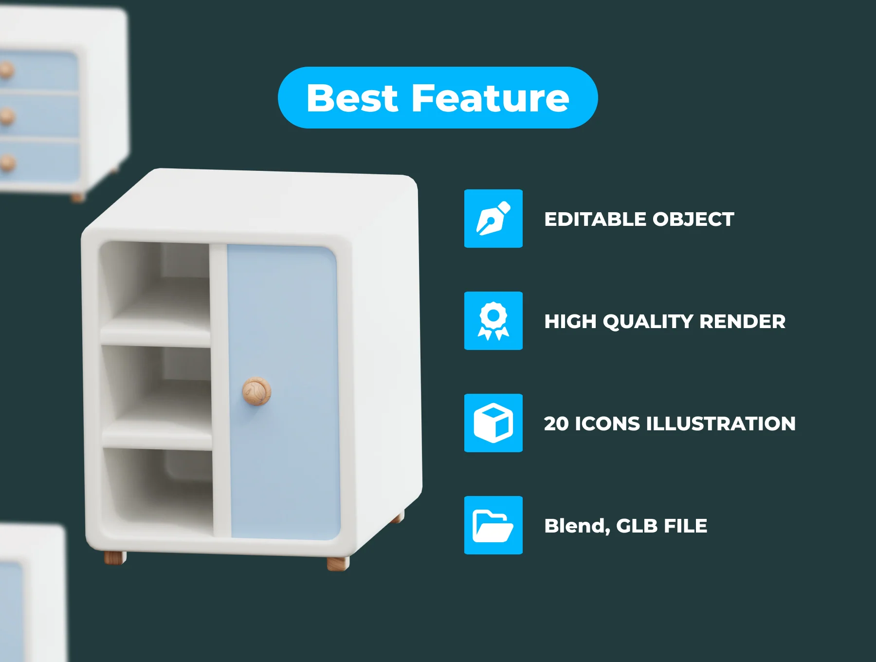 Furniture 3D 3D Illustration Pack 2