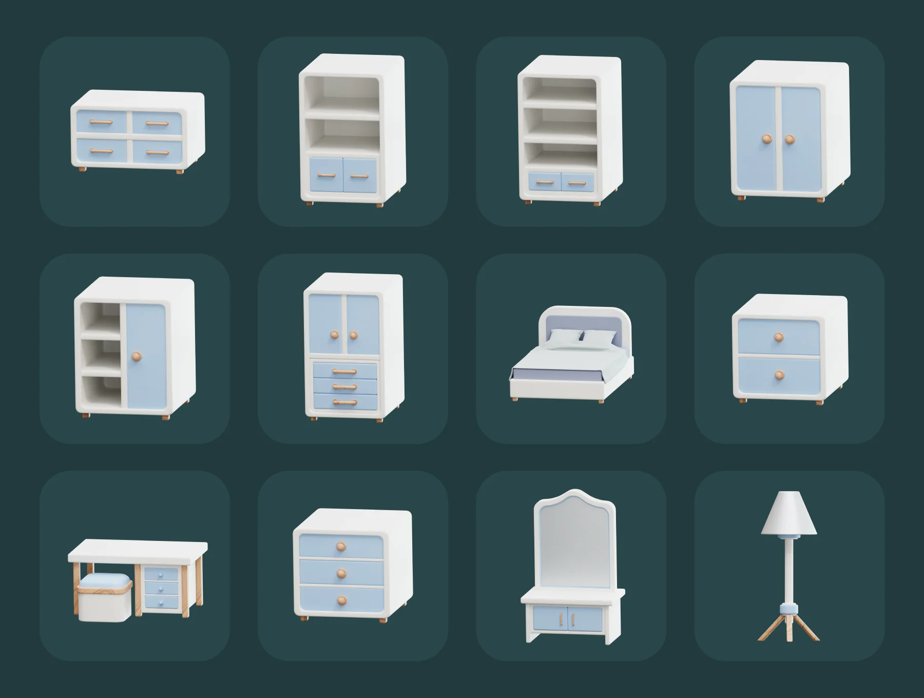 Furniture 3D 3D Illustration Pack 5
