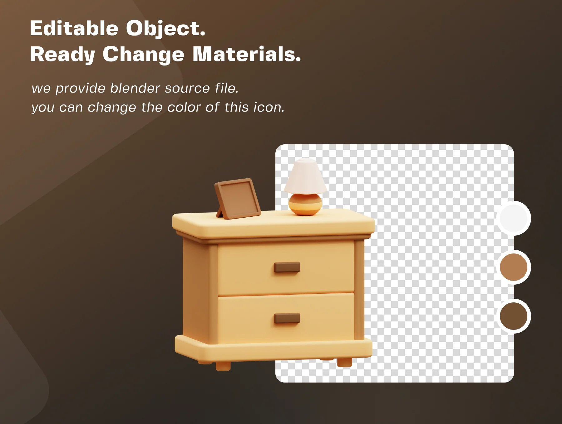 Furniture 3D Illustration Icon Pack 4