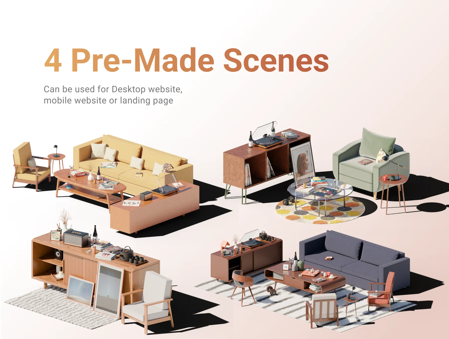 Furniture 3D Illustration 4