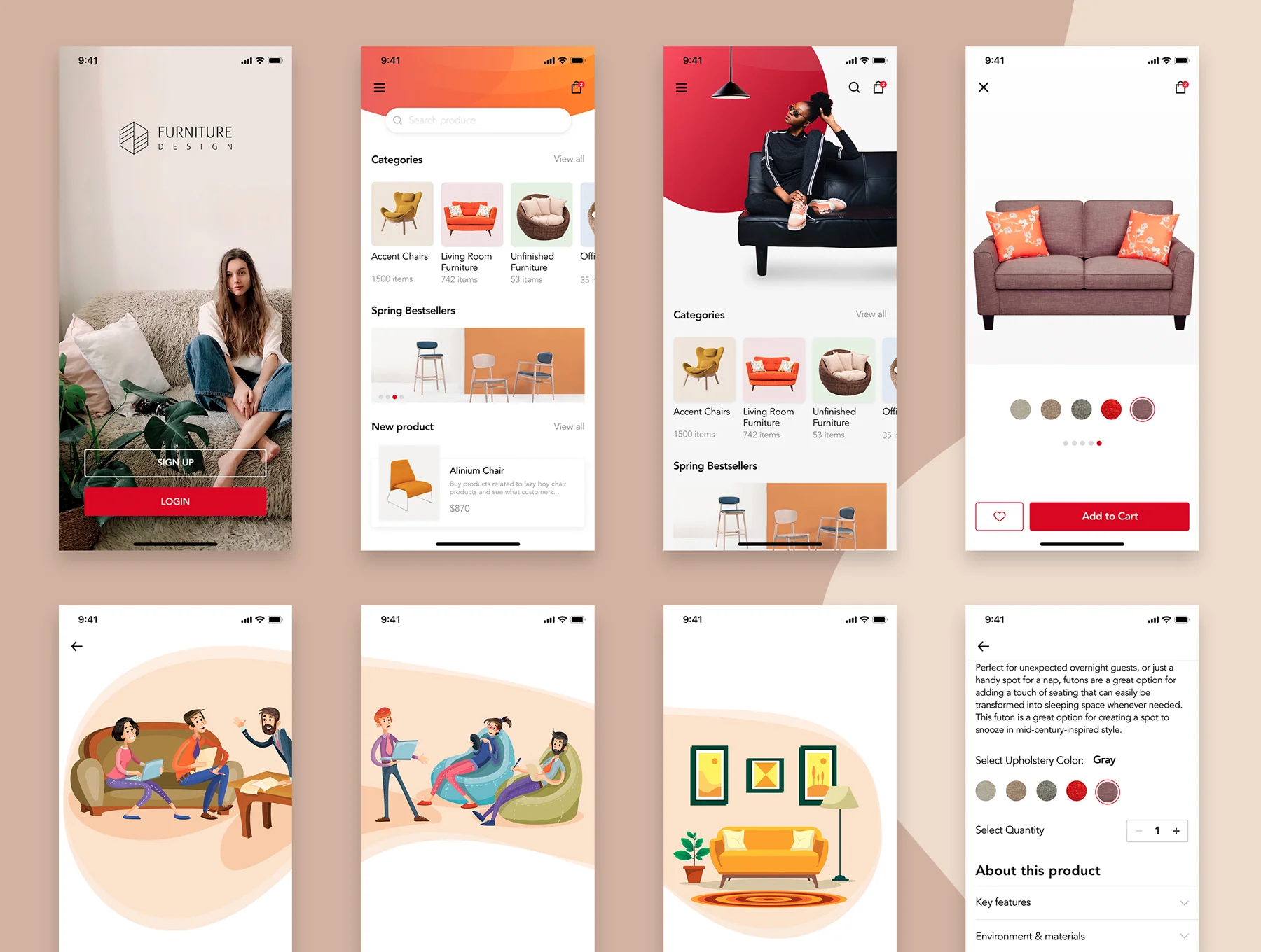 Furniture Design UI Kit 5