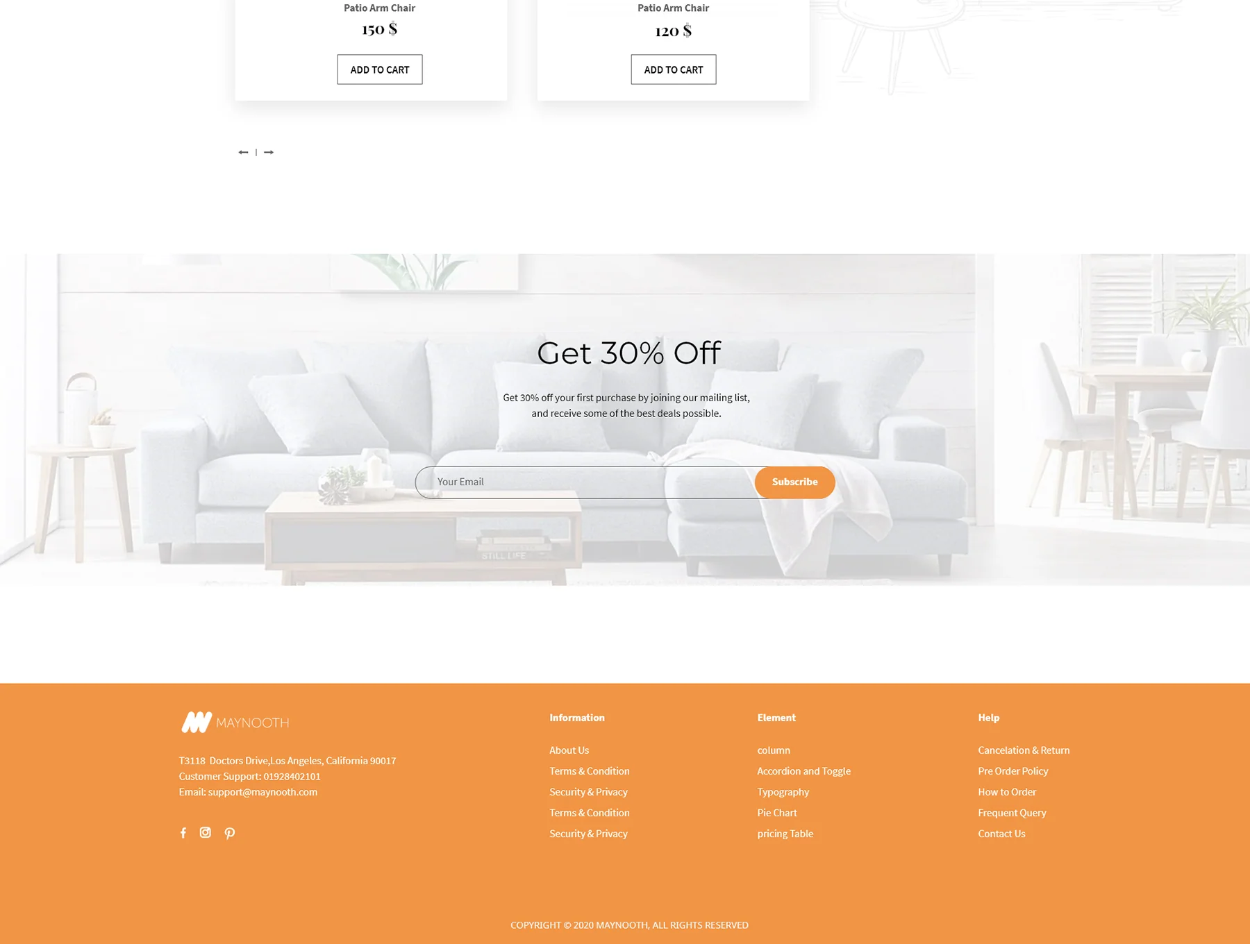 Maynooth - Furniture Ecommerce Website 5