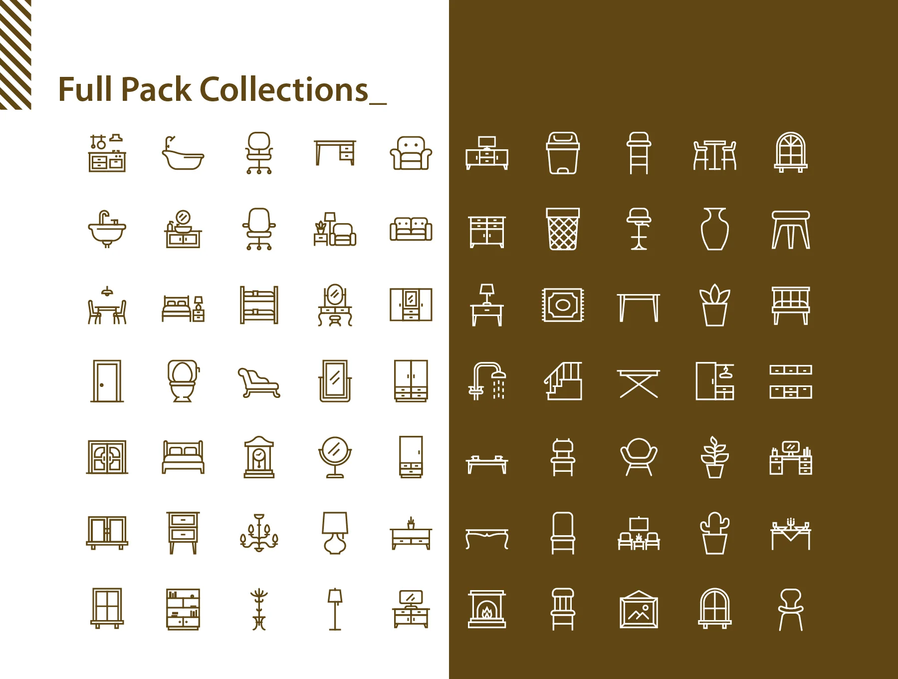 280 Furniture Icons Set 4