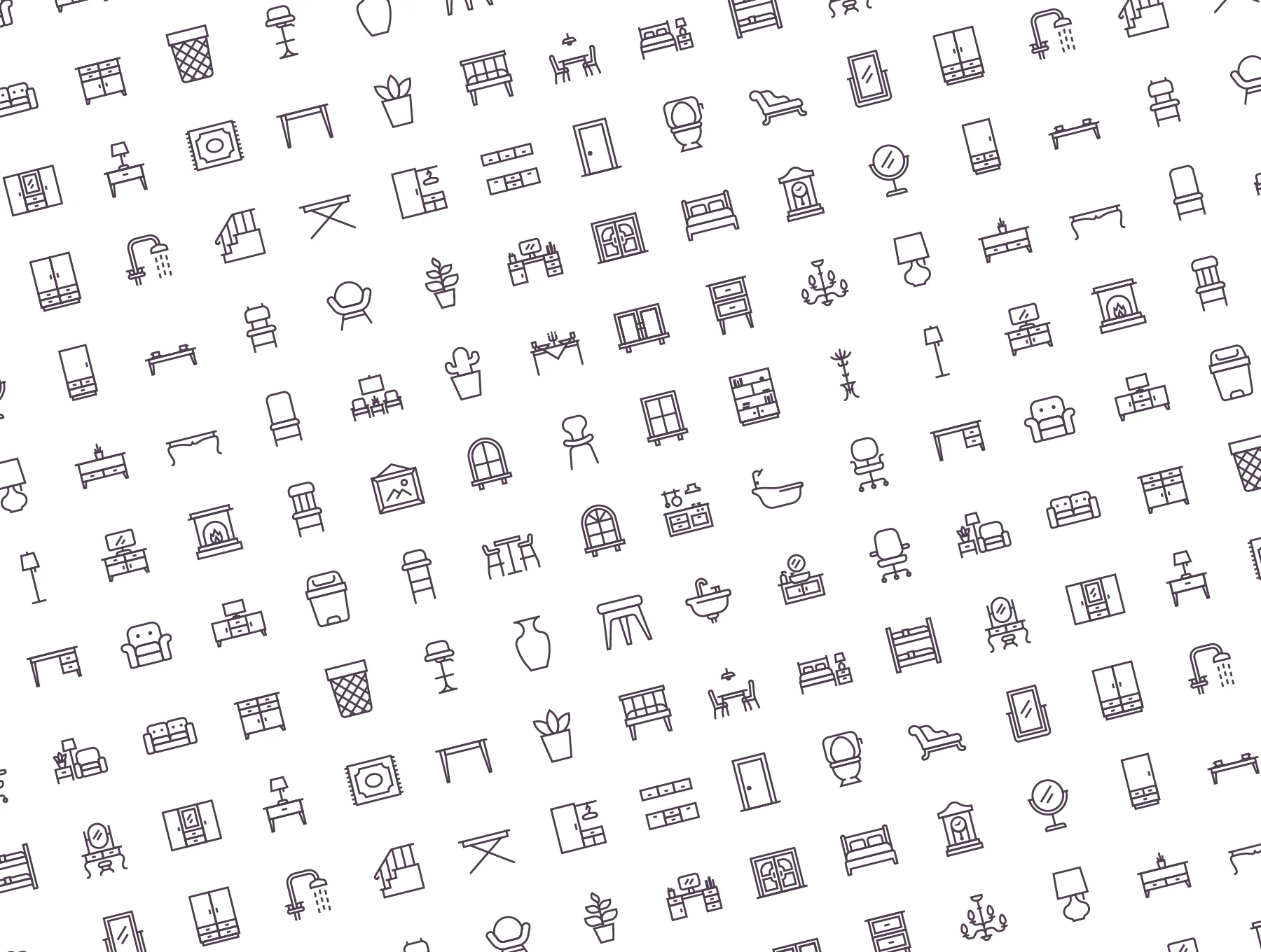 280 Furniture Icons Set 6