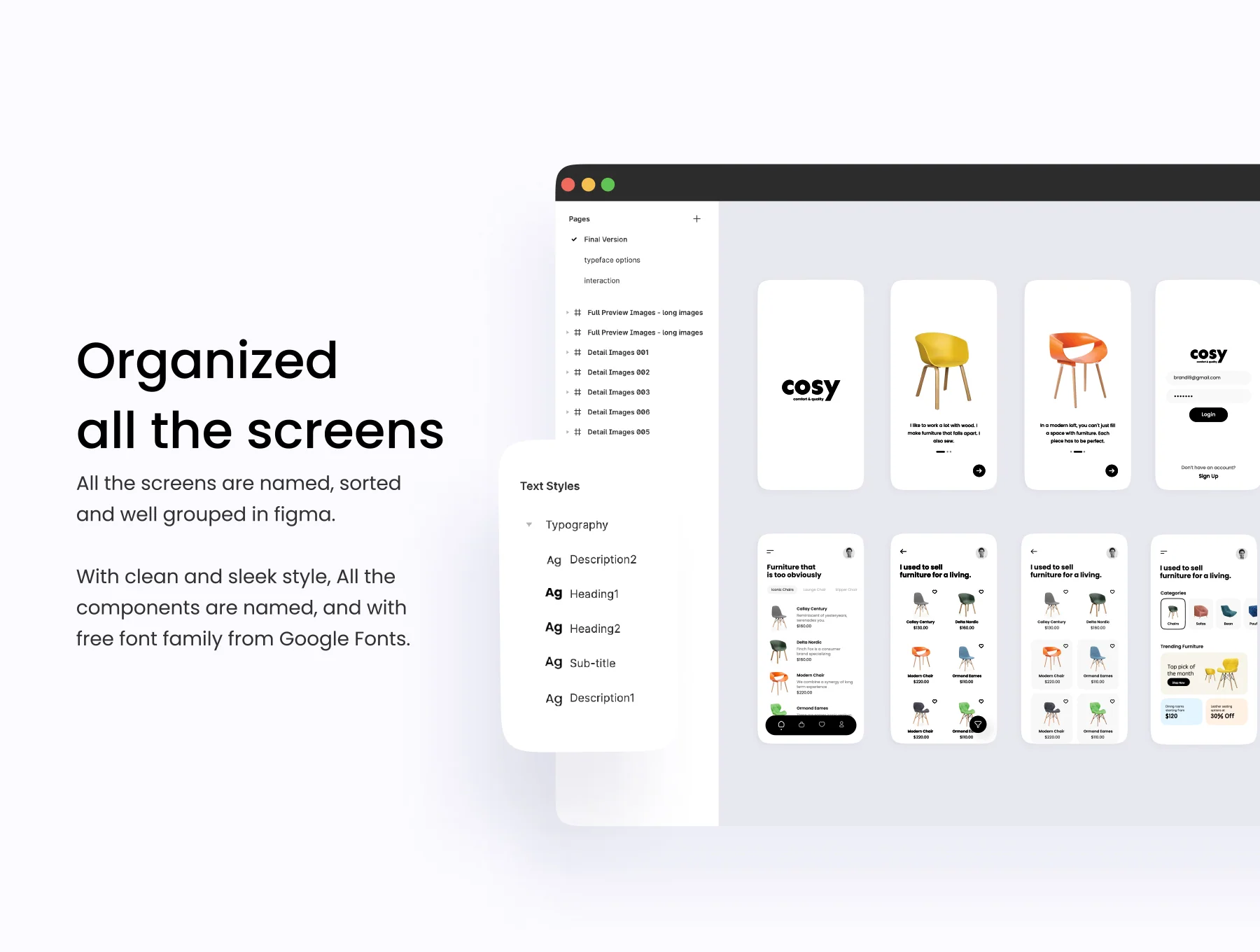 Furniture Mobile UI Kit 2