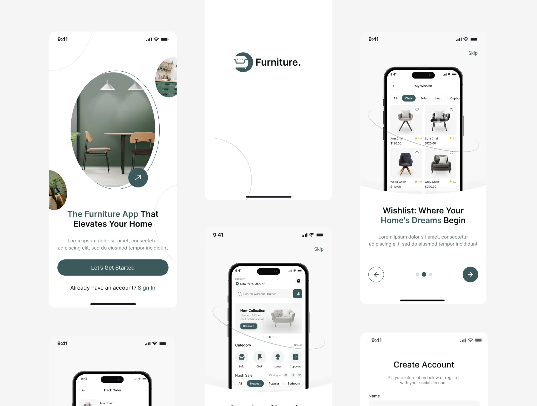 Furniture Store E-Commerce Mobile App UI Kit 2