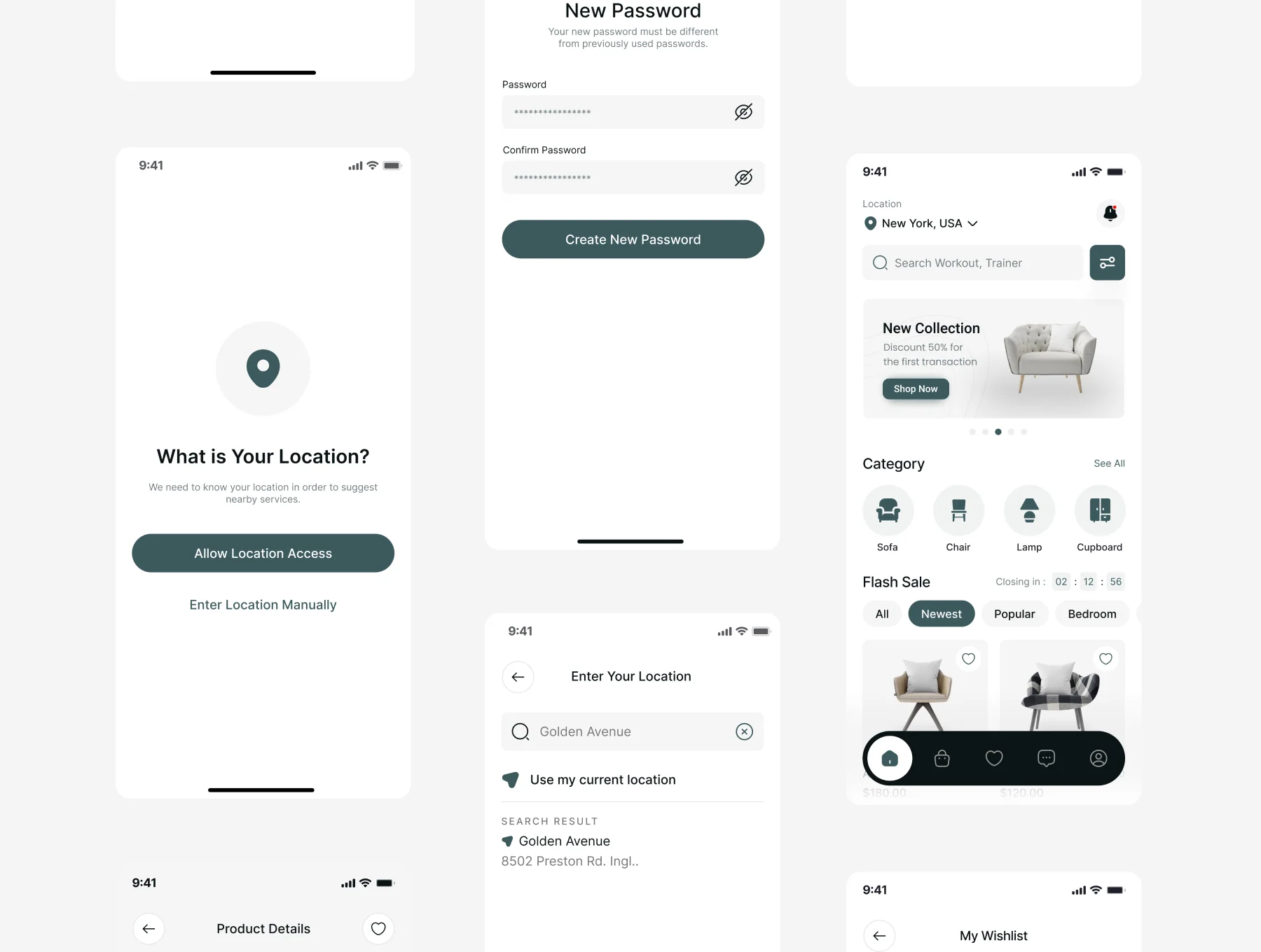 Furniture Store E-Commerce Mobile App UI Kit 3