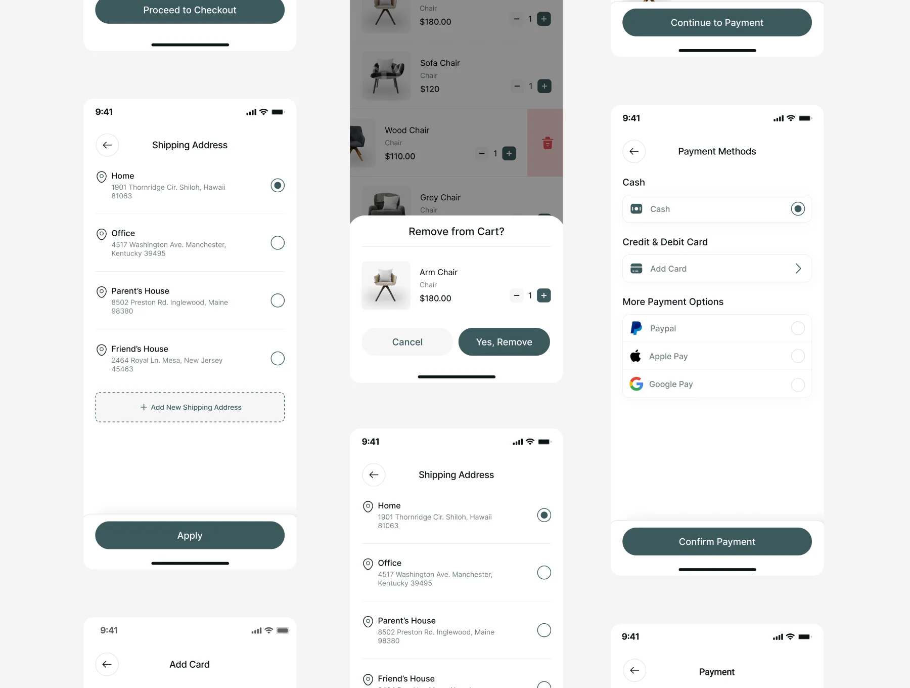 Furniture Store E-Commerce Mobile App UI Kit 5