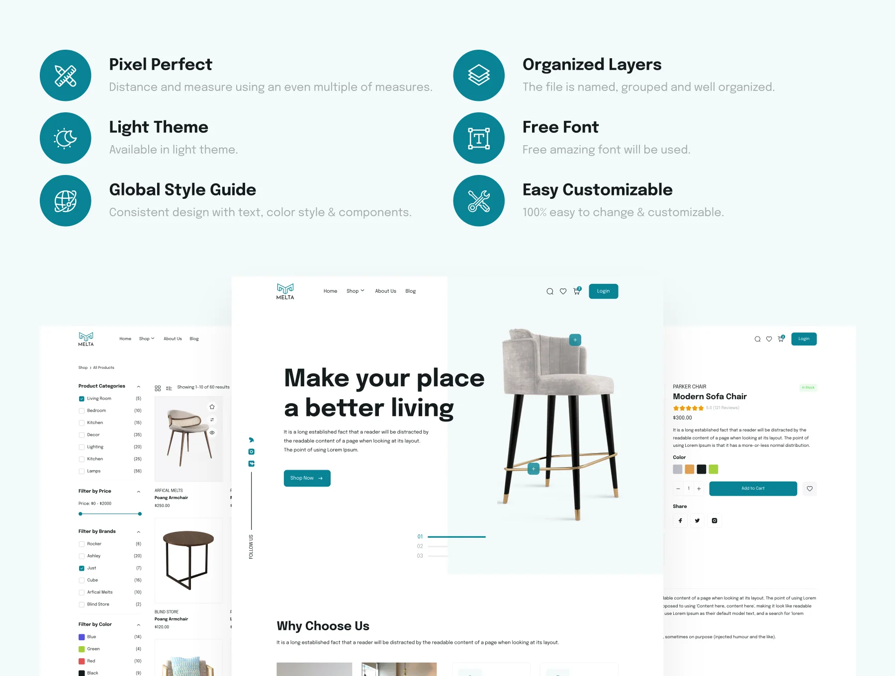 Furniture Ecommerce Web UI Kit 2