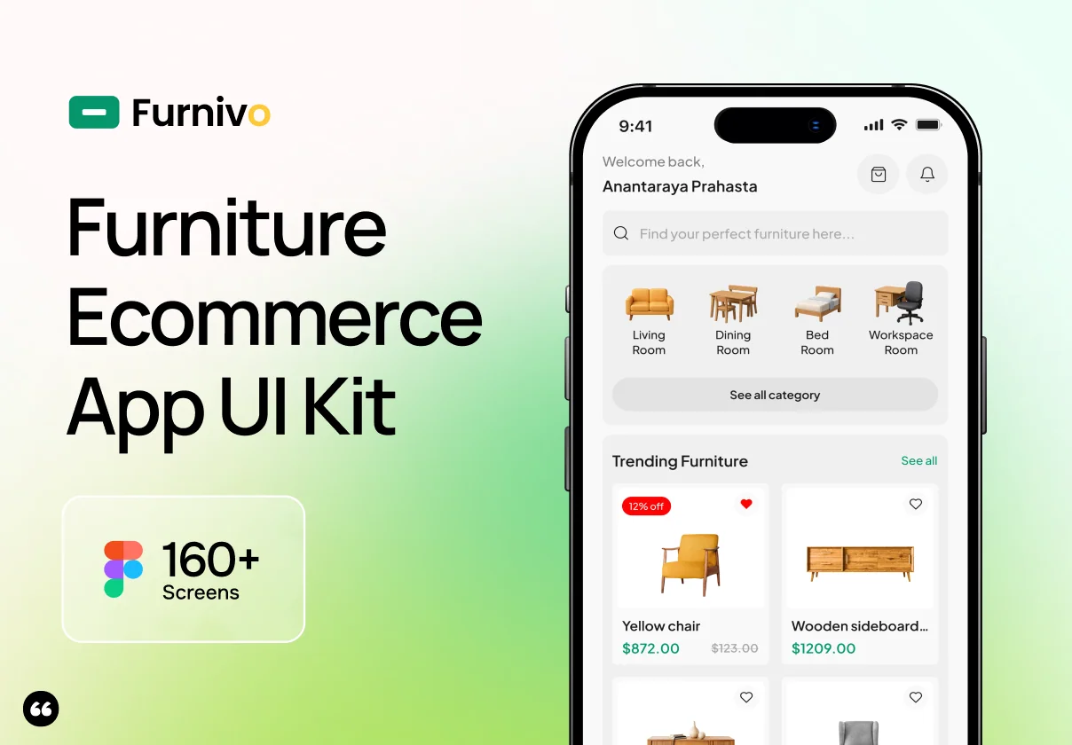Furnivo – Furniture Ecommerce App UI Kit
