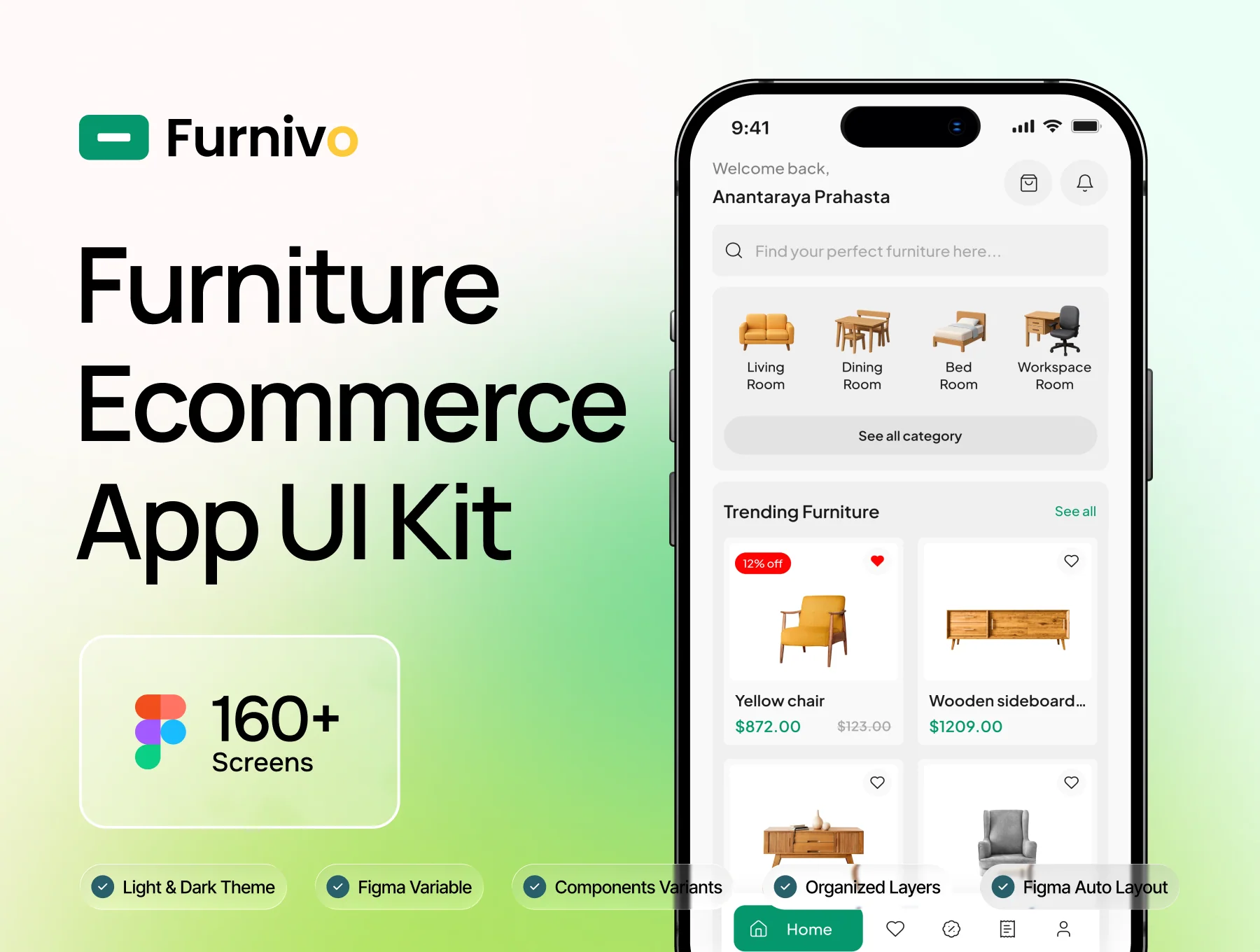 Furnivo – Furniture Ecommerce App UI Kit