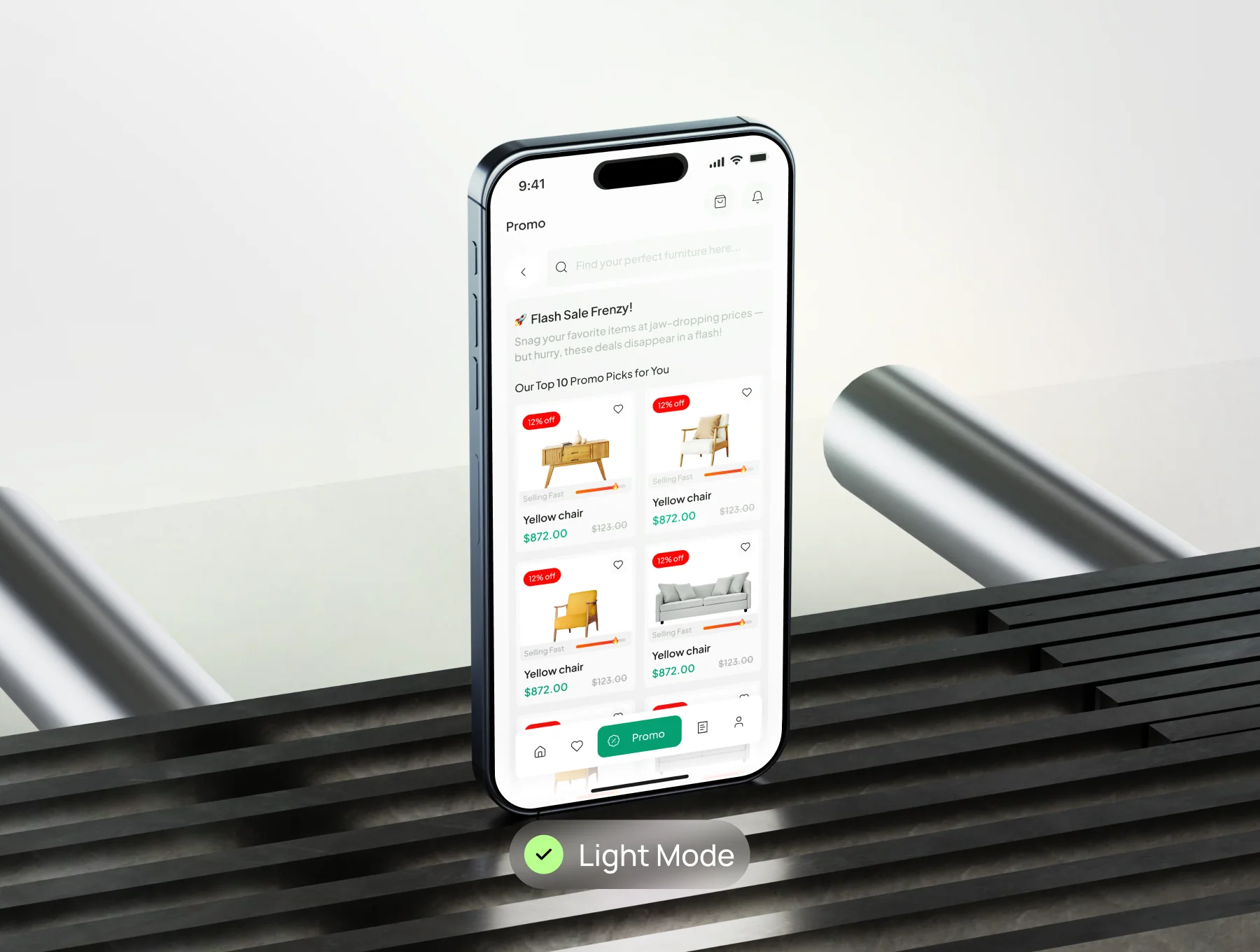 Furnivo – Furniture Ecommerce App UI Kit 4