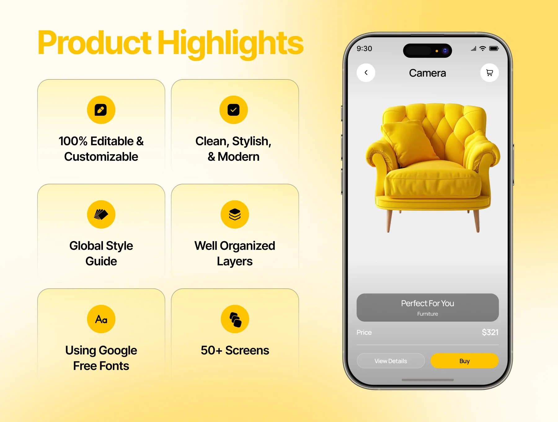 Furnivo - Furniture Ecommerce Mobile UI Kit 2