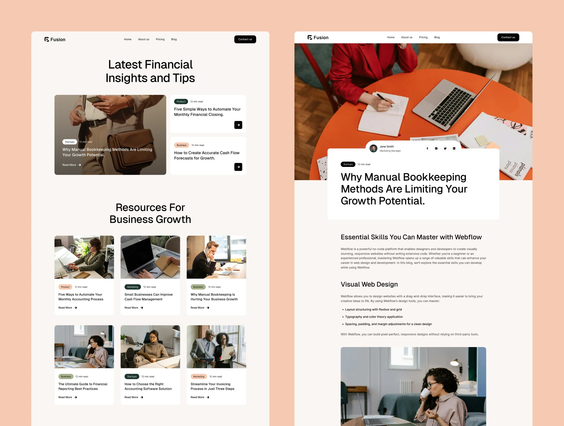 Fusion – SaaS, Banking & Investment Framer Template 4