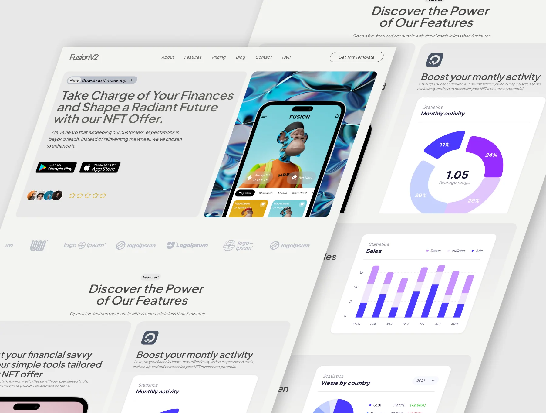 Fusion V2 - SaaS NFT Template 4