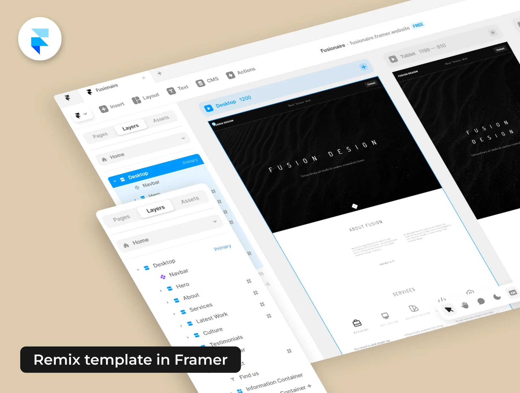 Fusionaire - Premium Design Agency Framer Template 4