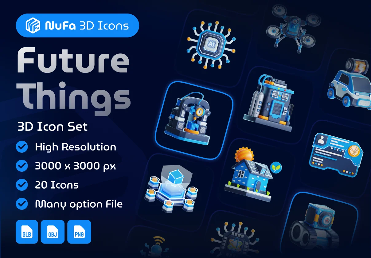Future Things 3D Icon Set
