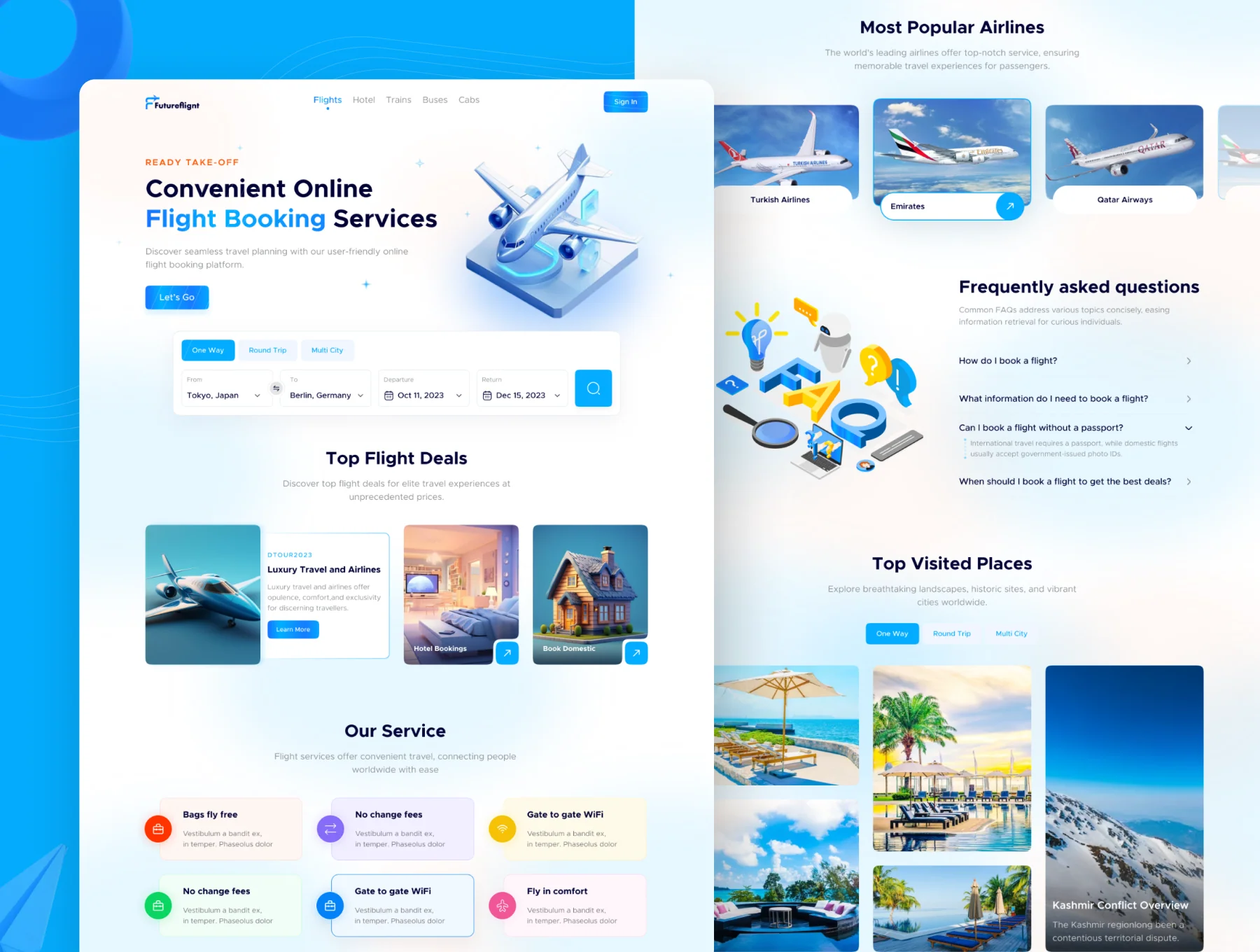 Futureflignt - Fight Booking web application UI Kit 3
