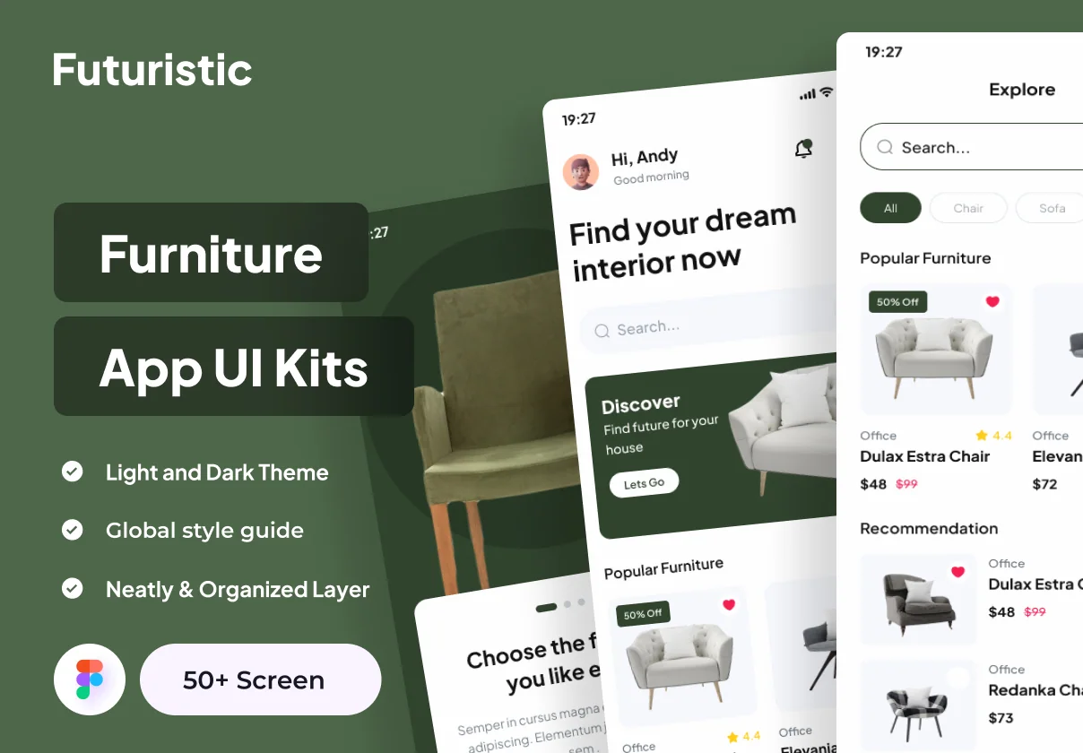 Futuristic - Furniture Apps UI Kits