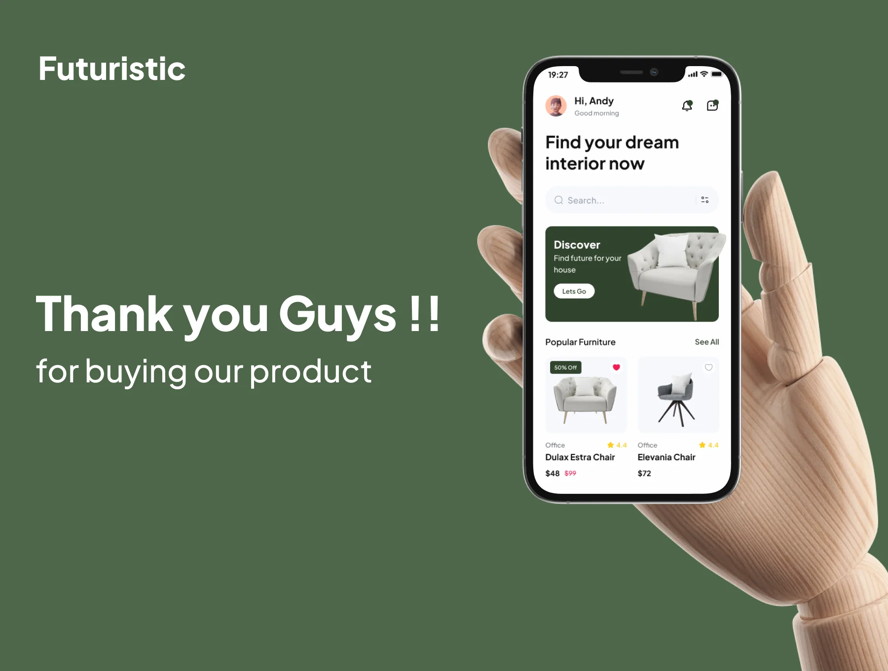 Futuristic - Furniture Apps UI Kits 6