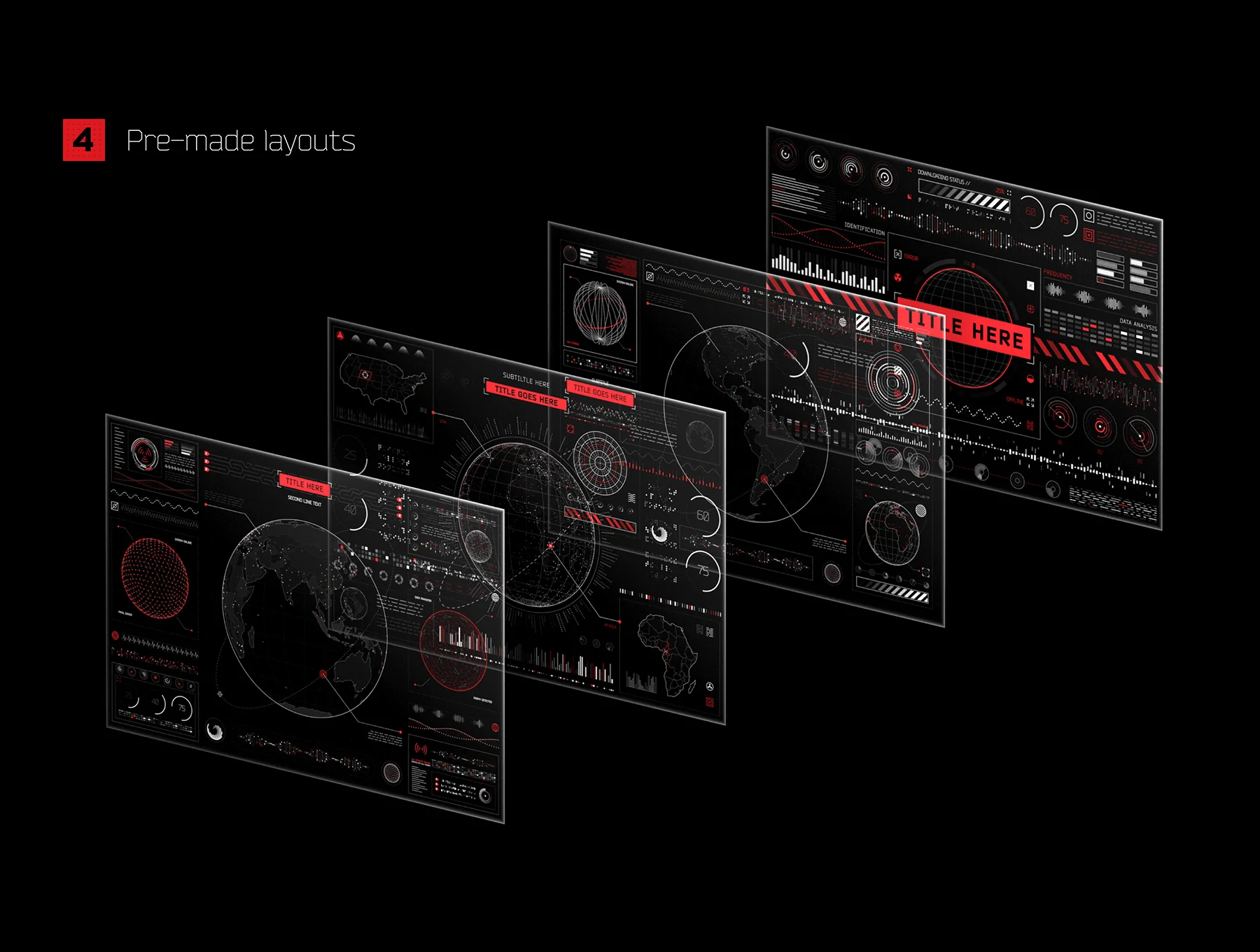 Futuristic UI Kit – 200 design elements 2