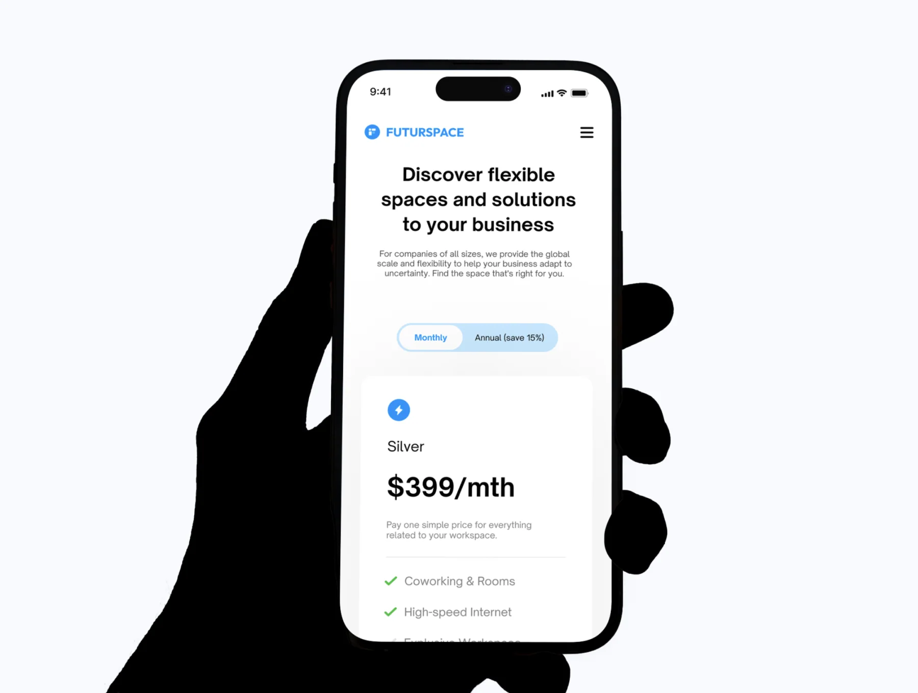 Futurspace - Coworking Space Landing Page UI Kit 3