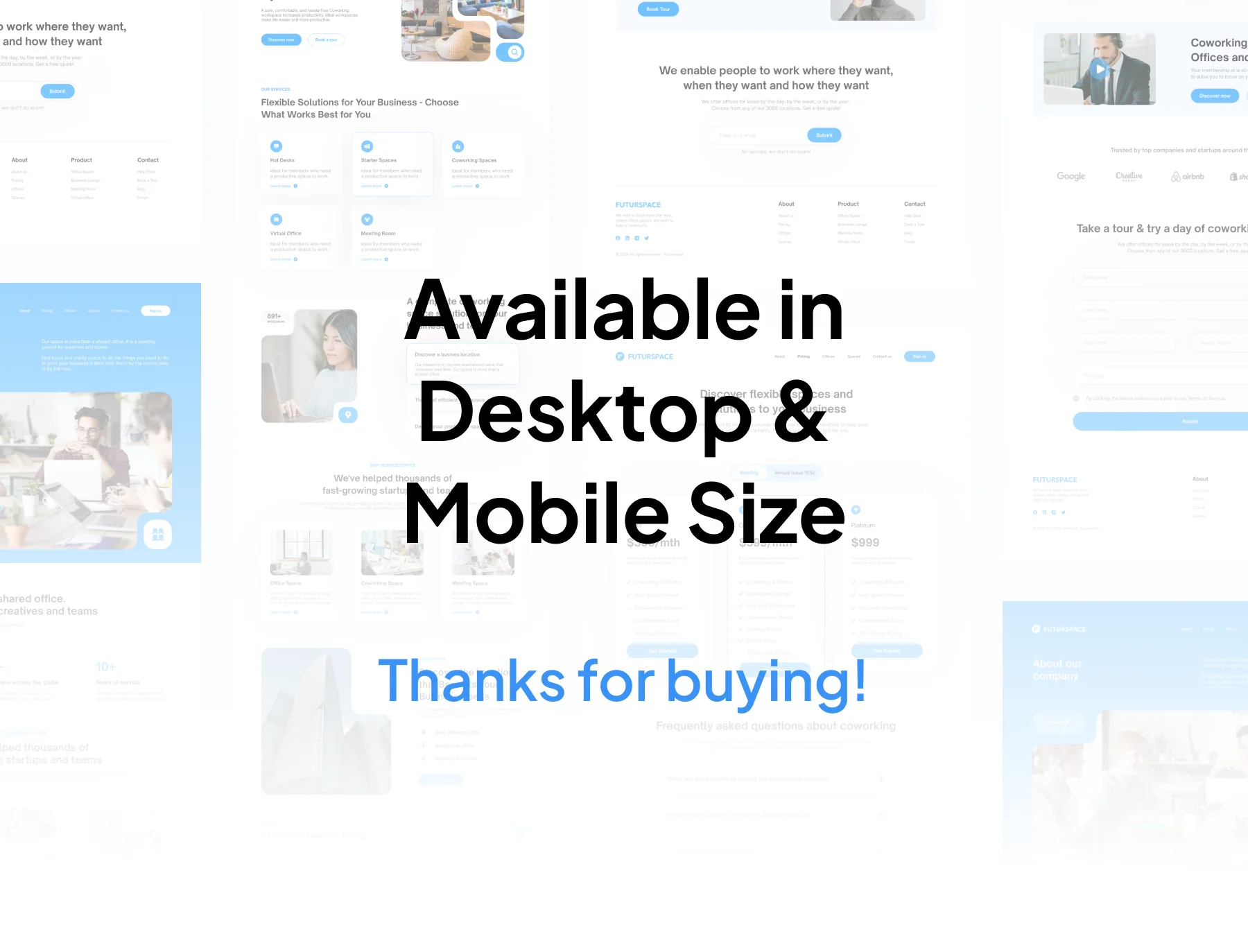 Futurspace - Coworking Space Landing Page UI Kit 6