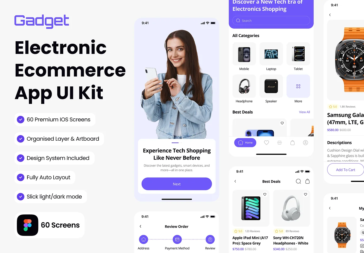 Gadget - Electronic Ecommerce App UI Kit