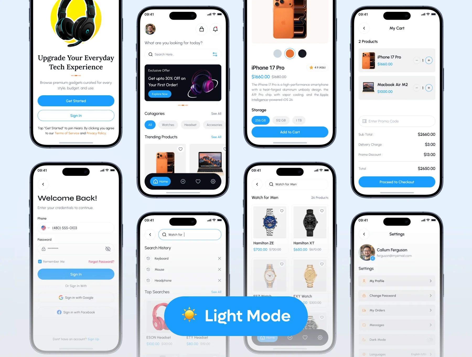 GadgetMart - Gadget Store Mobile App UI Kit