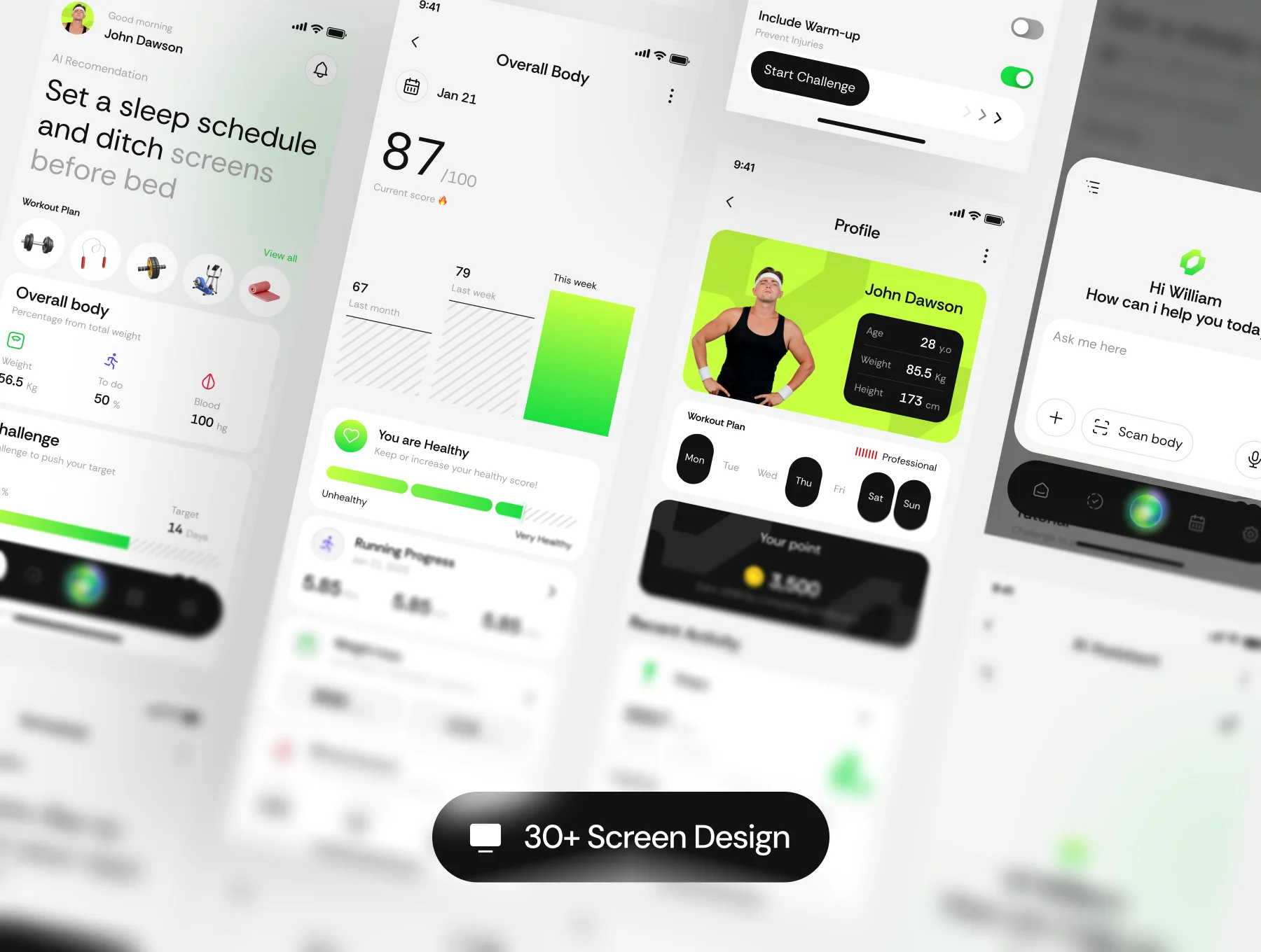 Gainly – Workout Mobile App UI Kit 3
