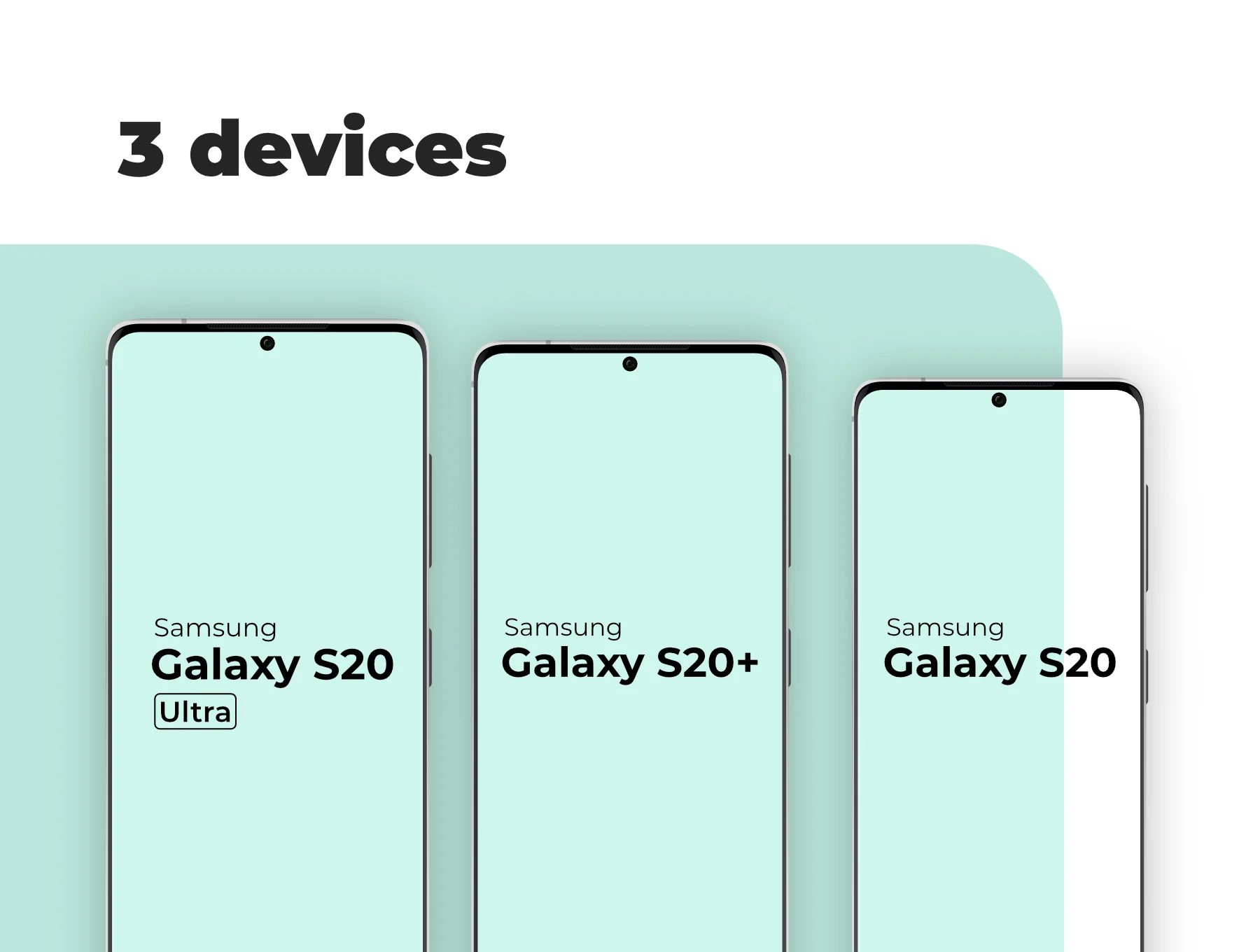 Galaxy S20/S20+/S20 Ultra minimal mockup 3