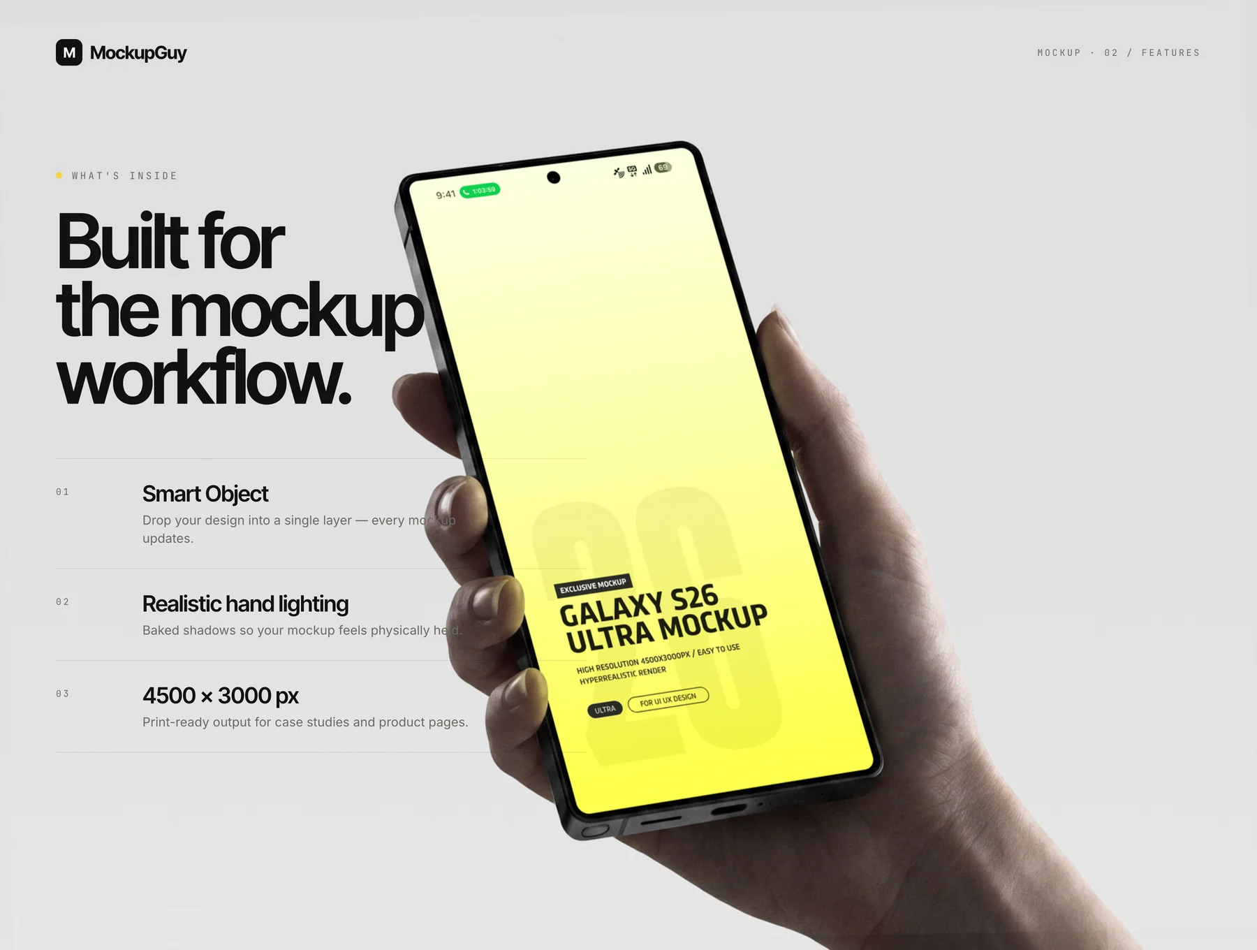 Galaxy S26 Ultra Portrait Mockup Pack | Realistic 4K PSD 2