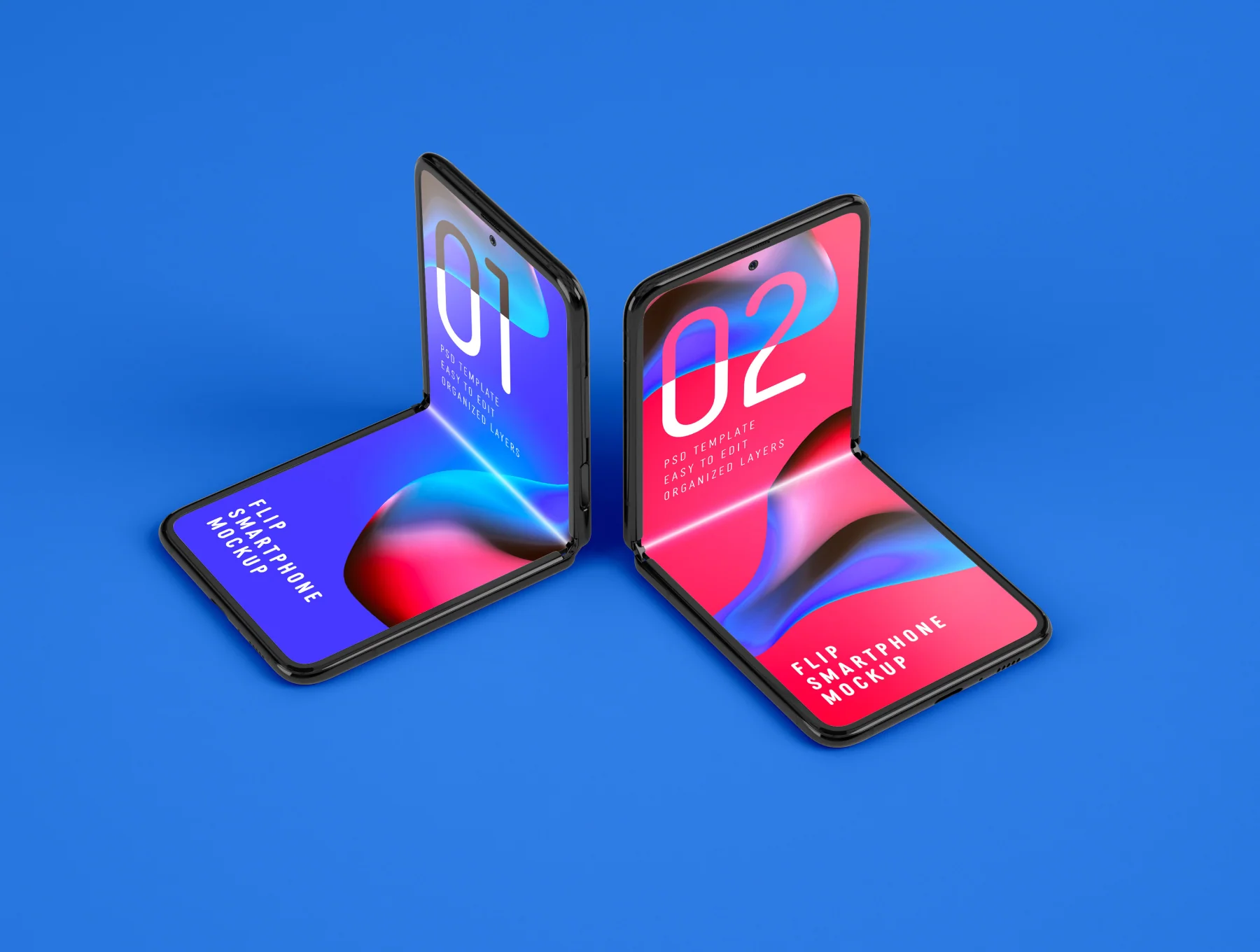Galaxy Z Flip Mockup | Folding Phone 3