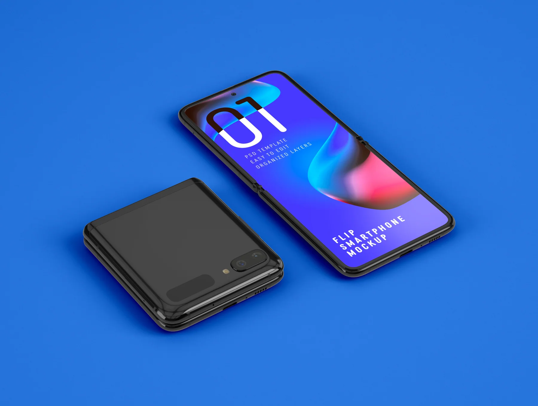 Galaxy Z Flip Mockup | Folding Phone 5